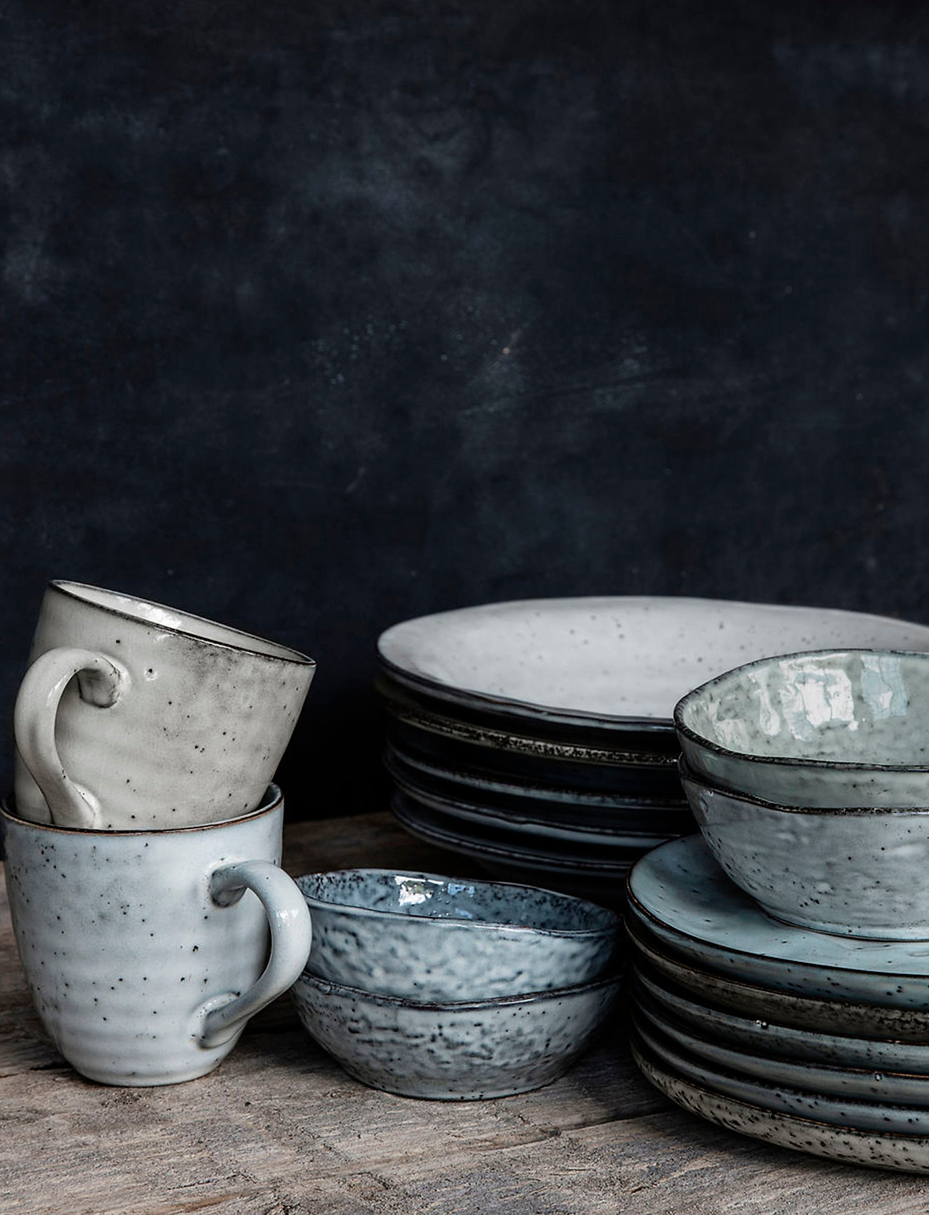 house doctor - Bowl, HDRustic, Grey, Blue - puuviljakausid - grey/blue - 3