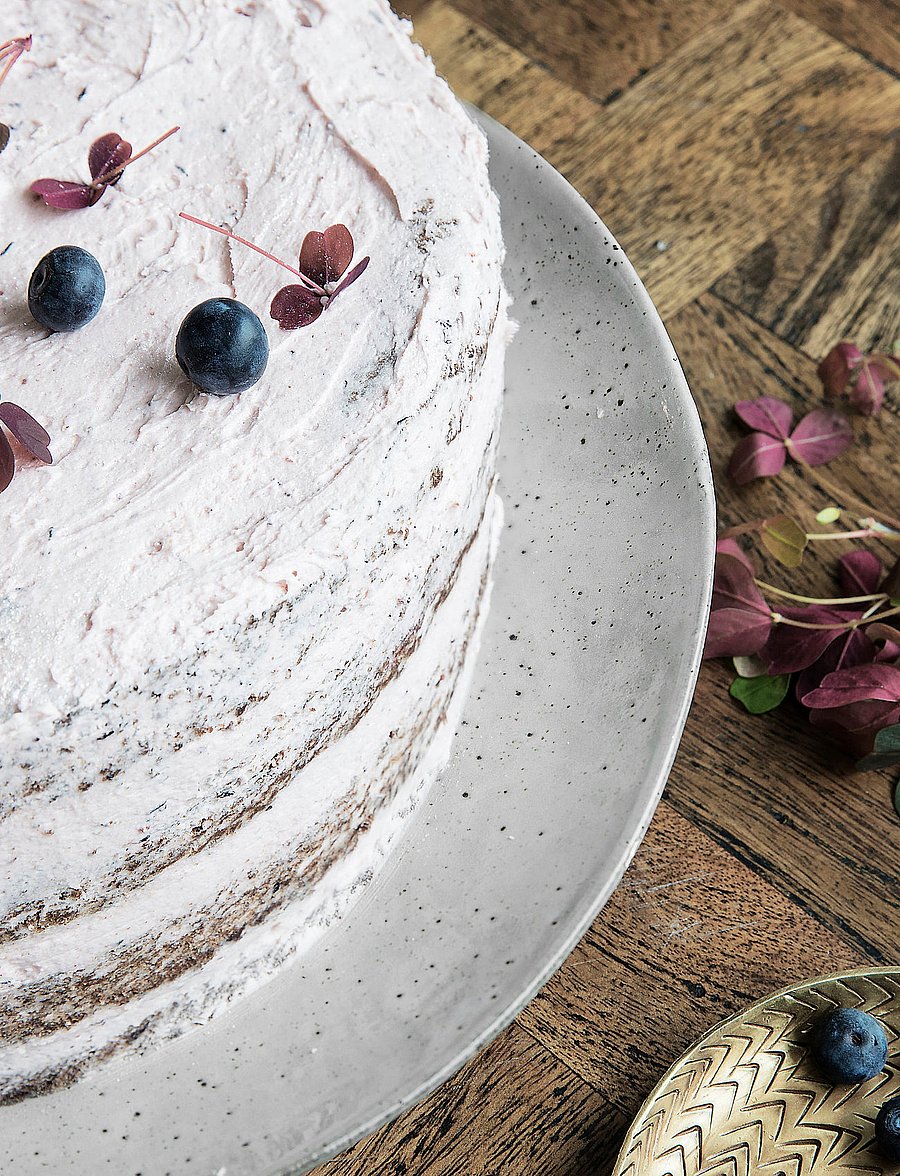 house doctor - Cake dish, HDRustic, Grey, Blue - kuchenplatten - grey/blue - 1