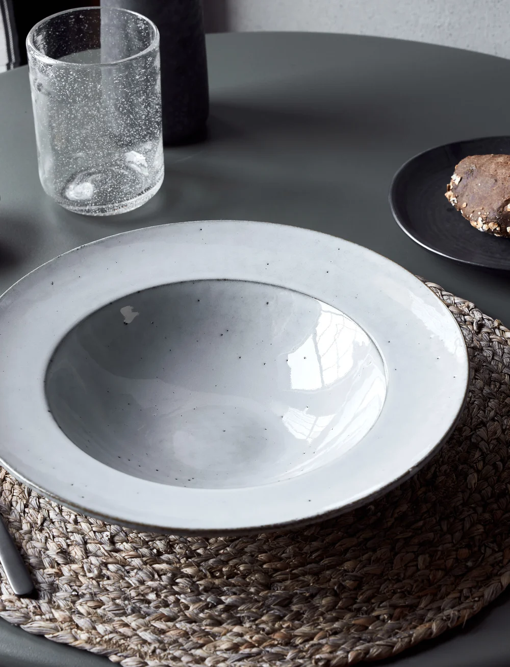 house doctor - Pasta plate, Rustic, Grey/Blue - nudelteller - grey/blue - 1