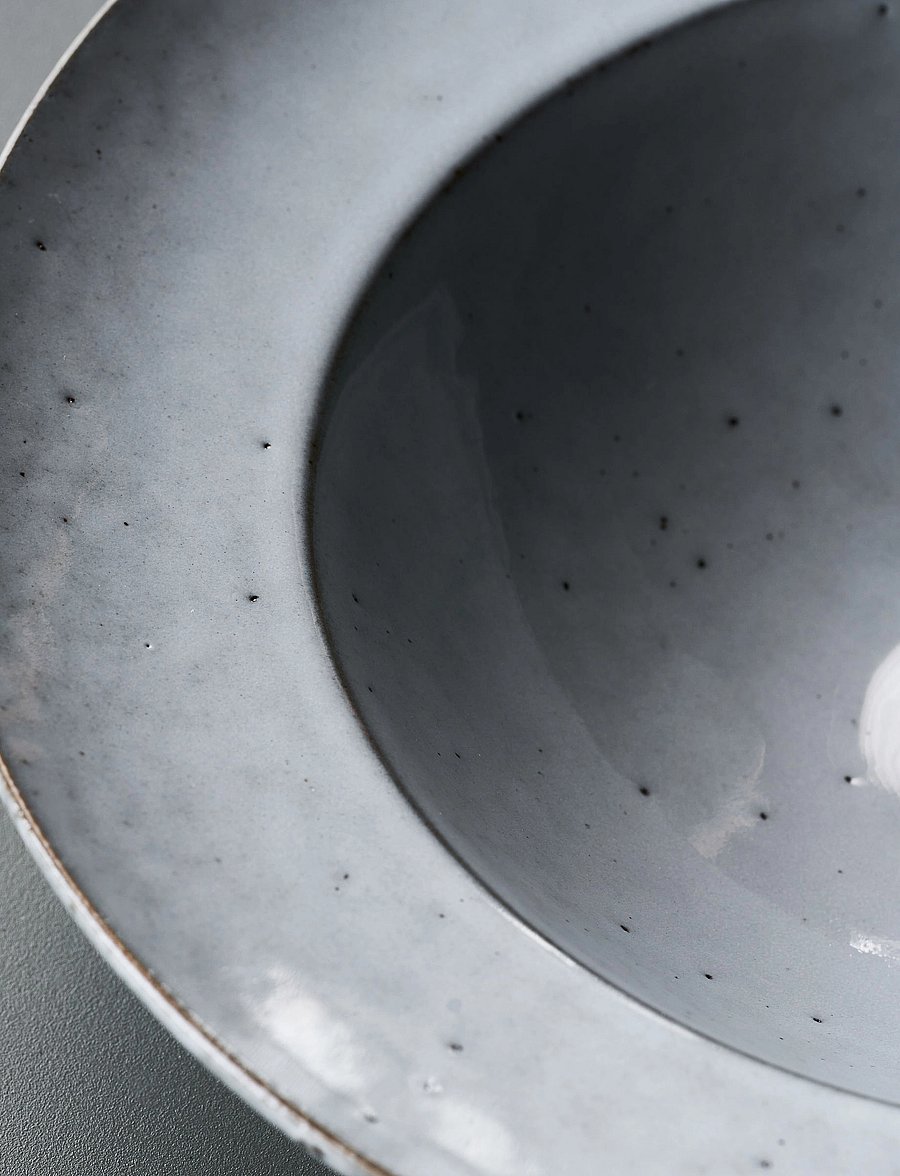 house doctor - Pasta plate, Rustic, Grey/Blue - grey/blue - 4
