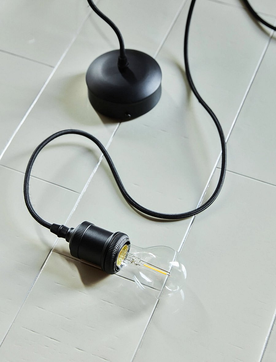 house doctor - E27 Socket, HDFly, Black - black - 0