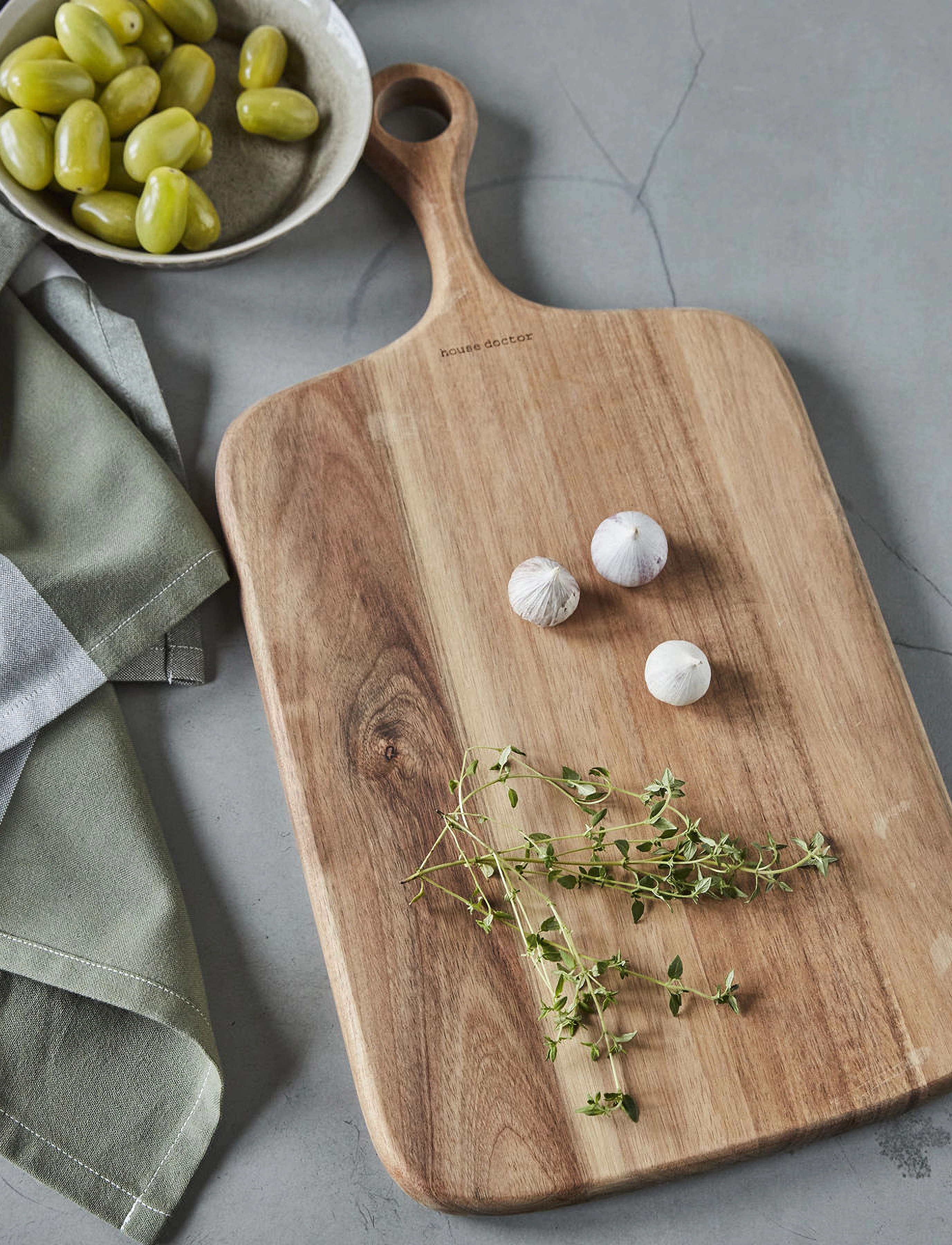 house doctor Cutting Board, Hdeya, Nature, 50X25X2 cm, Boards, Braun - Wooden Homeware