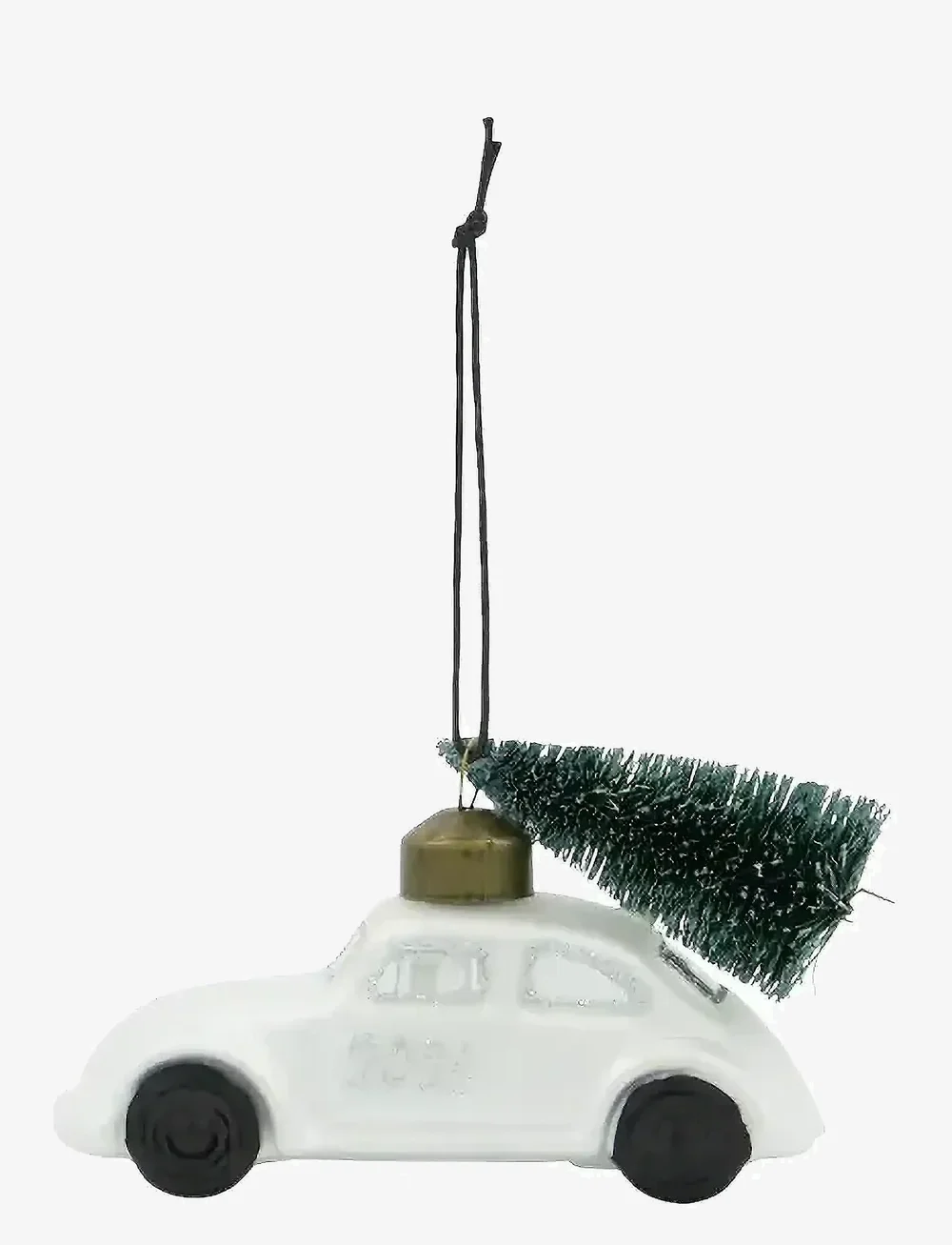 house doctor - Ornament, HDCar, White;Silver - joulupallot - vit, silver - 0