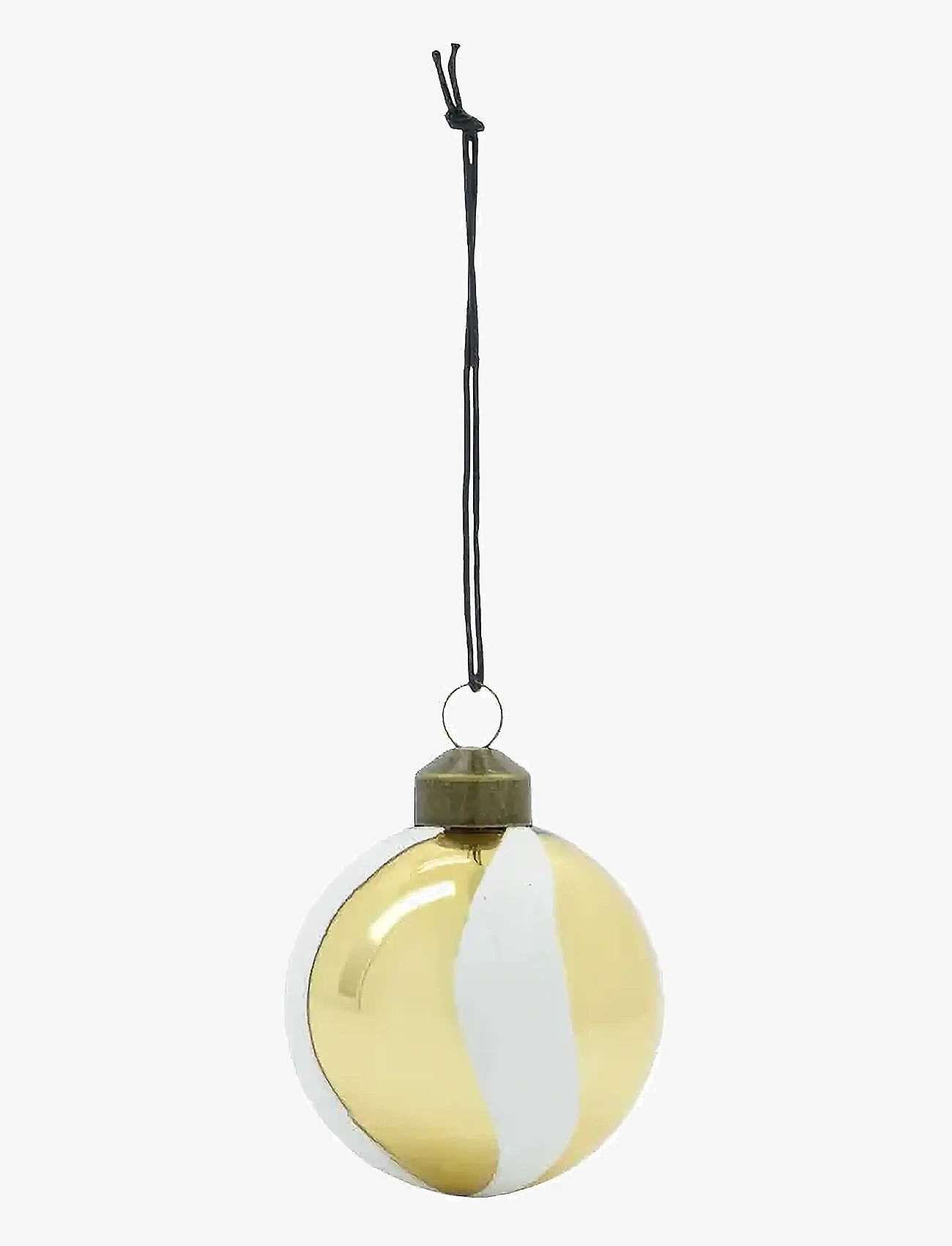 house doctor - Ornaments, HDTwister, White;Gold - christmas baubles - vit, guld - 1
