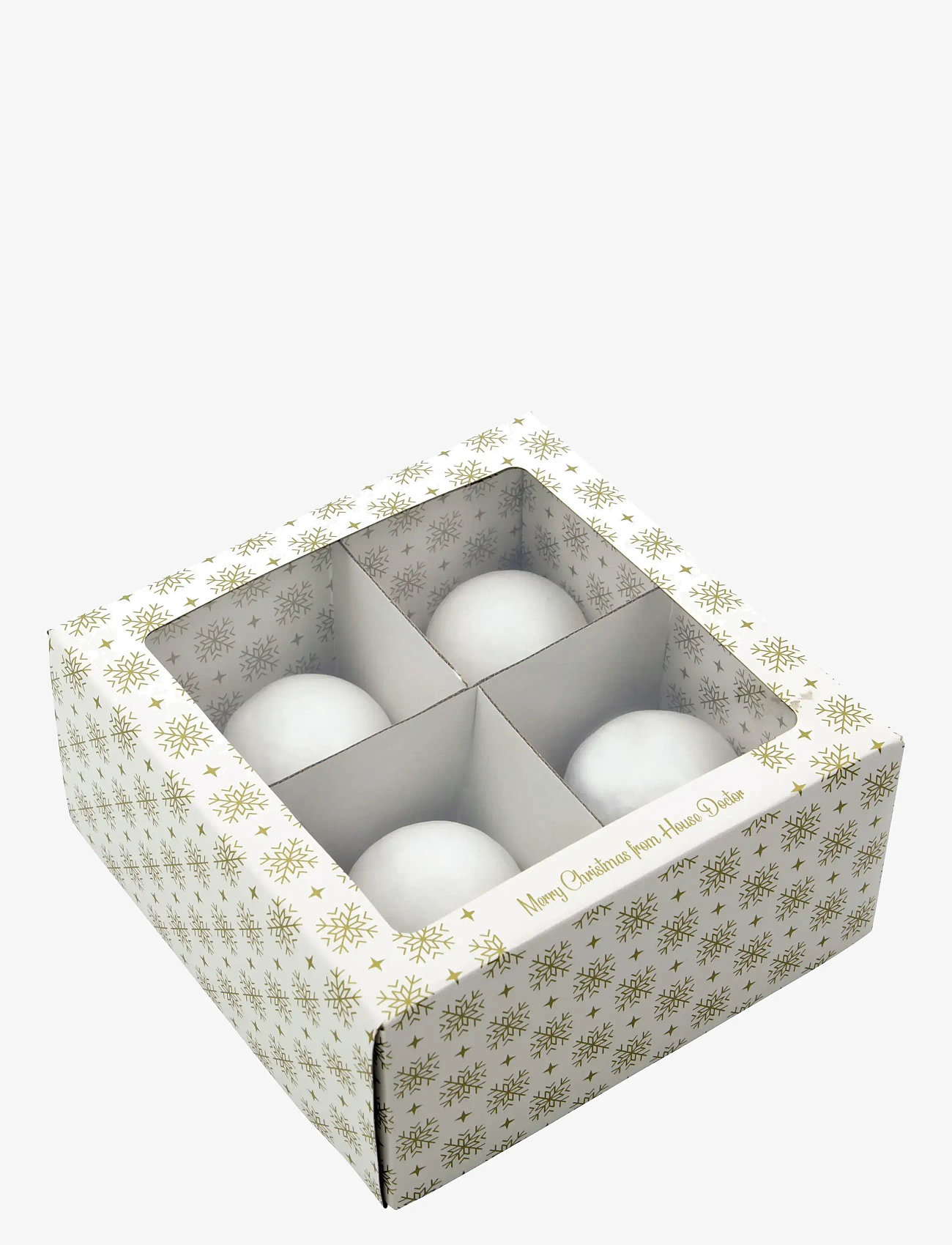 house doctor - Ornaments, HDTwister, White;Gold - christmas baubles - vit, guld - 2