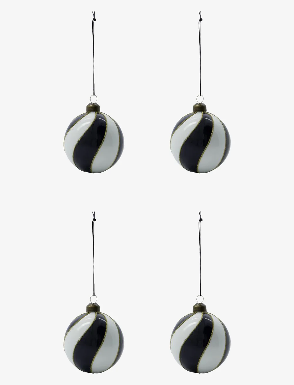 house doctor - Ornaments, HDCoil, Black/White - osta hinna alusel - black/white - 0