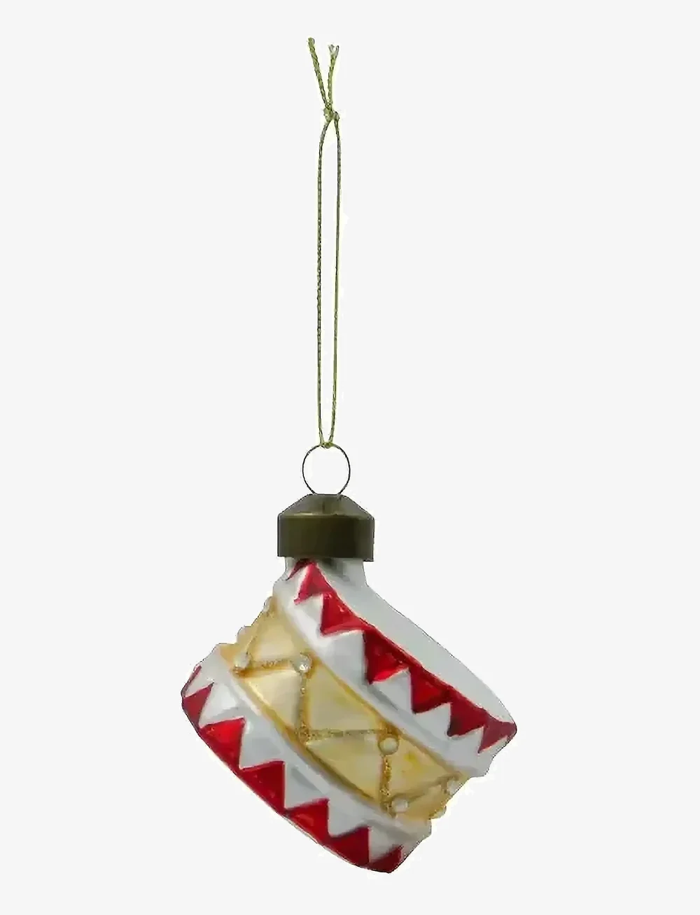 house doctor - Ornaments, HDTambur, Red;Gold - weihnachtskugeln - red/gold - 1