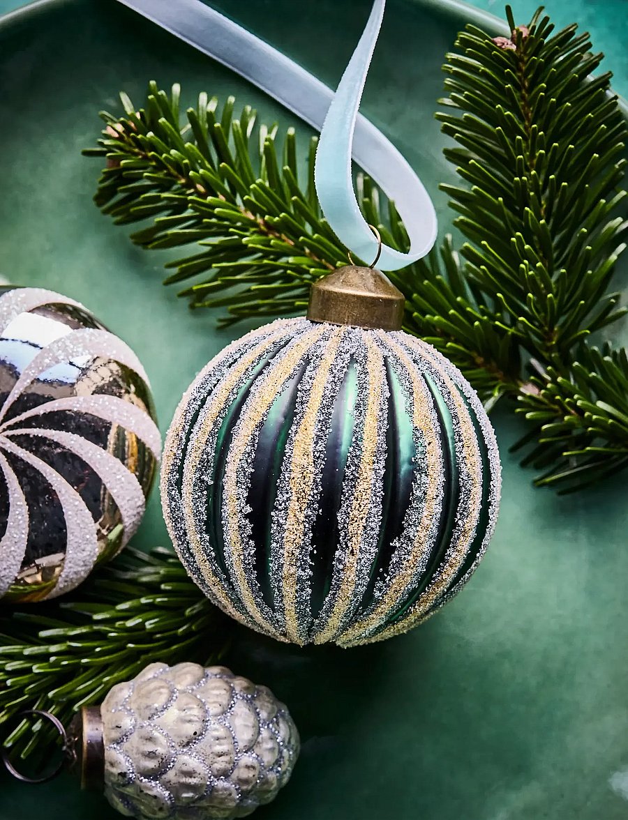 house doctor - Christmas ornament, HDFrost, Green - grÖn - 0