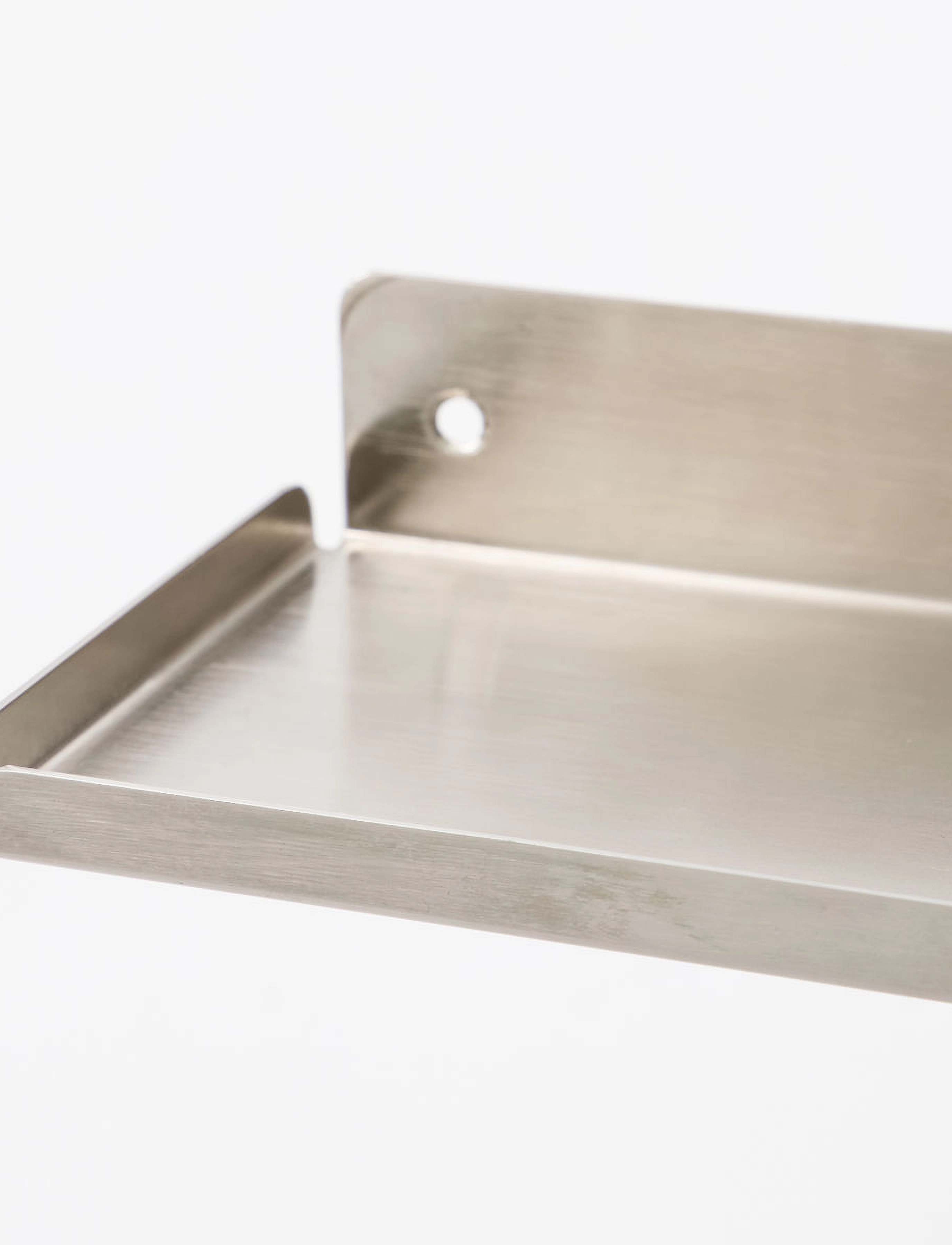 house doctor - Hylde, HDLedge, Børstet sølv - opbevaring til badeværelse - brushed silver - 2