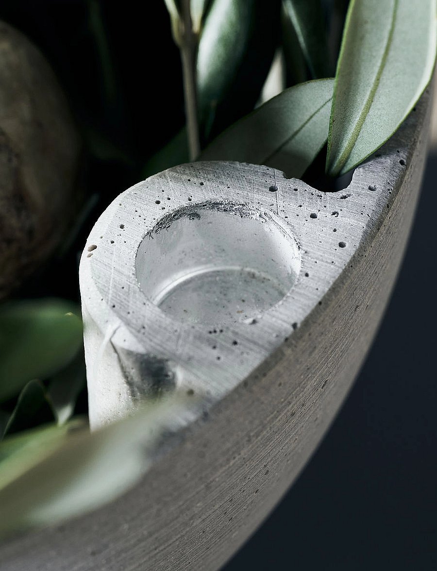 house doctor - Candle holder, HDMarb, Grey - grey - 3