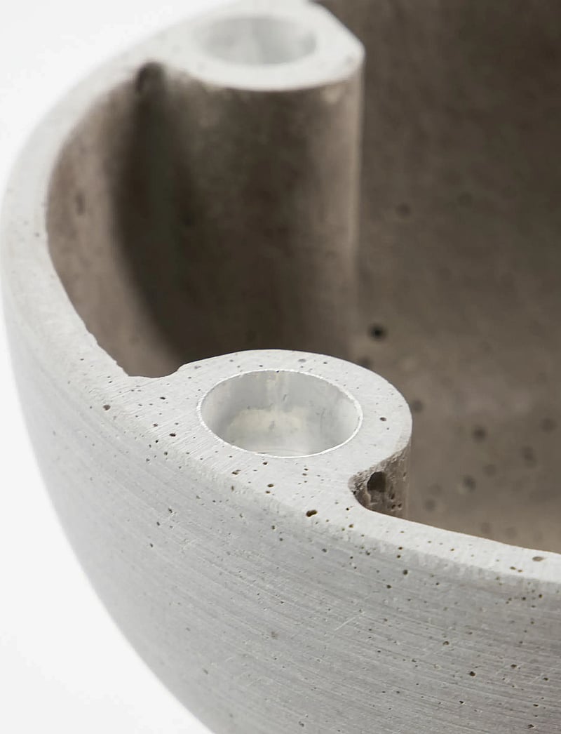 house doctor - Candle holder, HDMarb, Grey - grey - 4