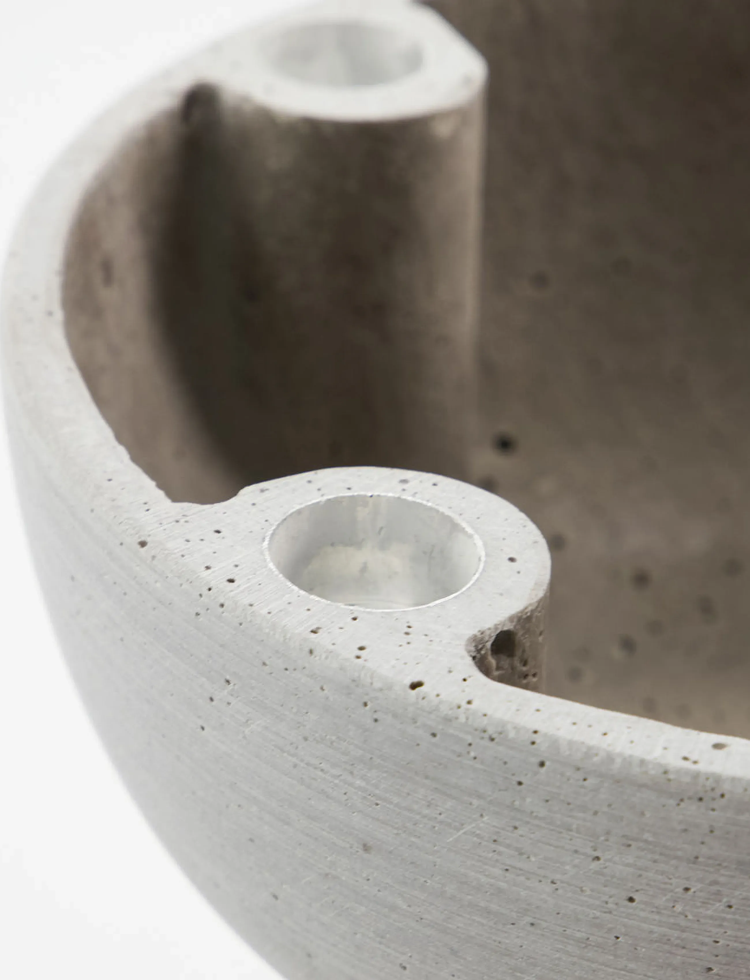 house doctor - Candle holder, HDMarb, Grey - grey - 4