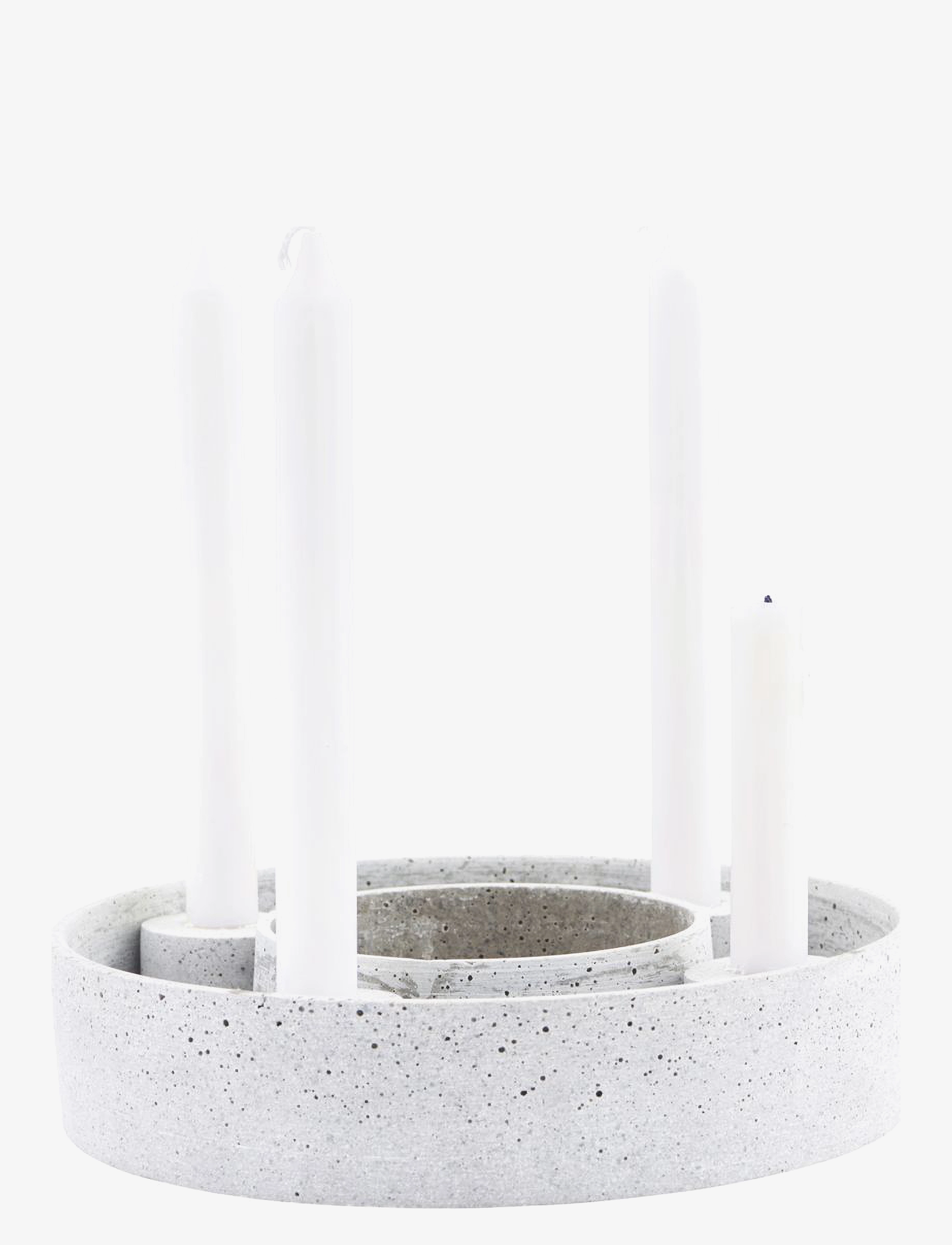 house doctor Candle stand, HDThe Ring, Grey - Geburtstagsgeschenke - GREY / white