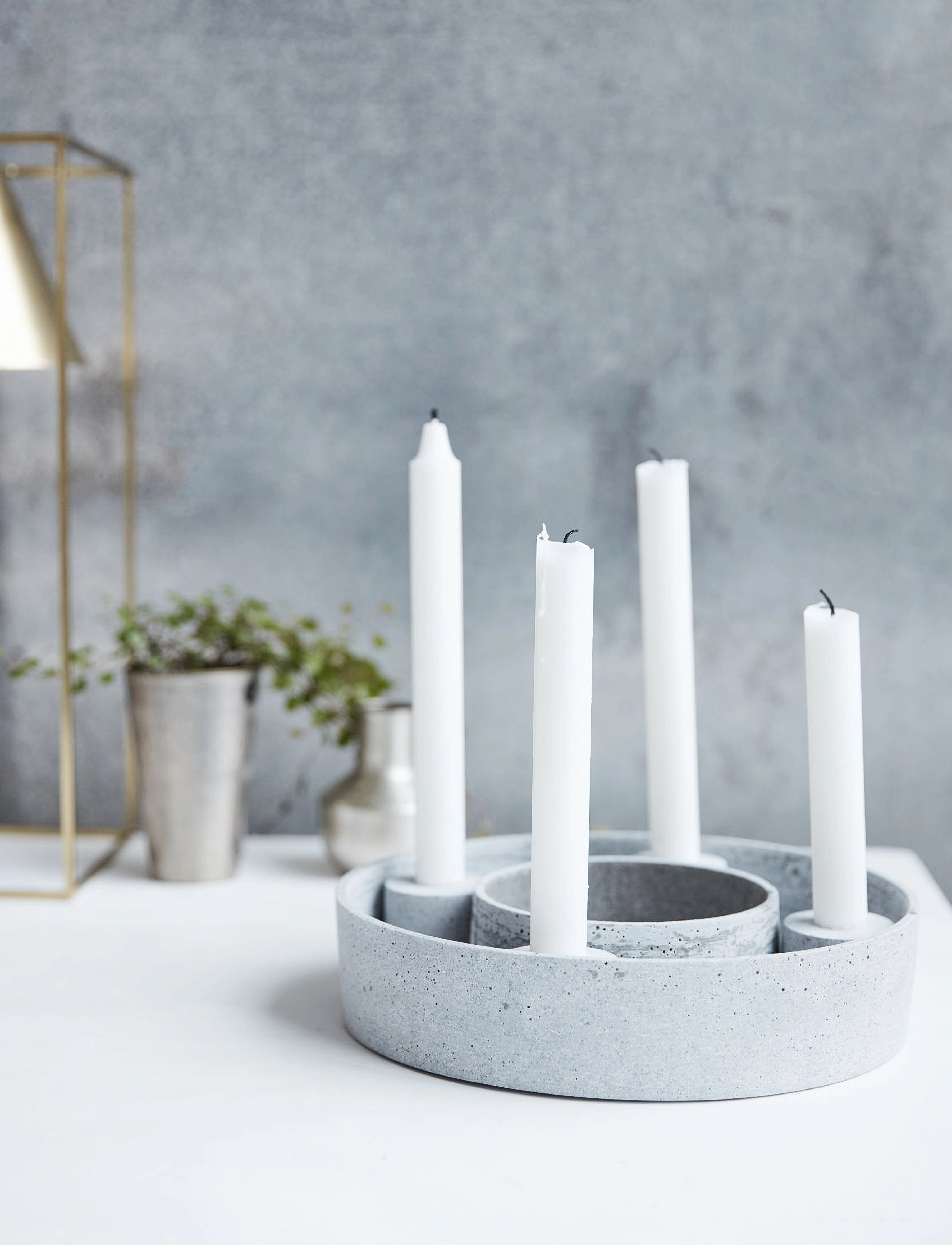 house doctor The Ring Lysestage, Ø 35 cm, White, Lysestager & Lanterner > Lysestager, Unisex