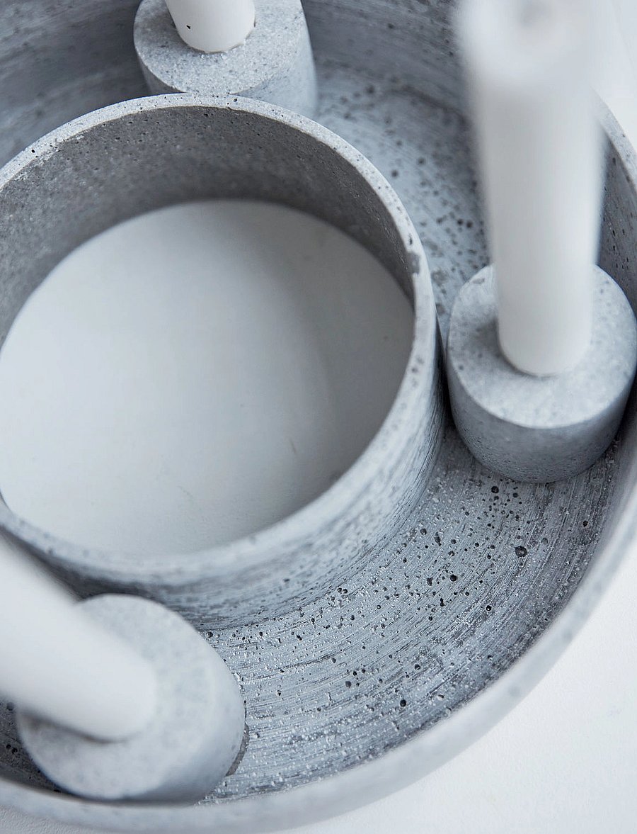 house doctor - Candle stand, HDThe Ring, Grey - küünlajalad - grey - 2