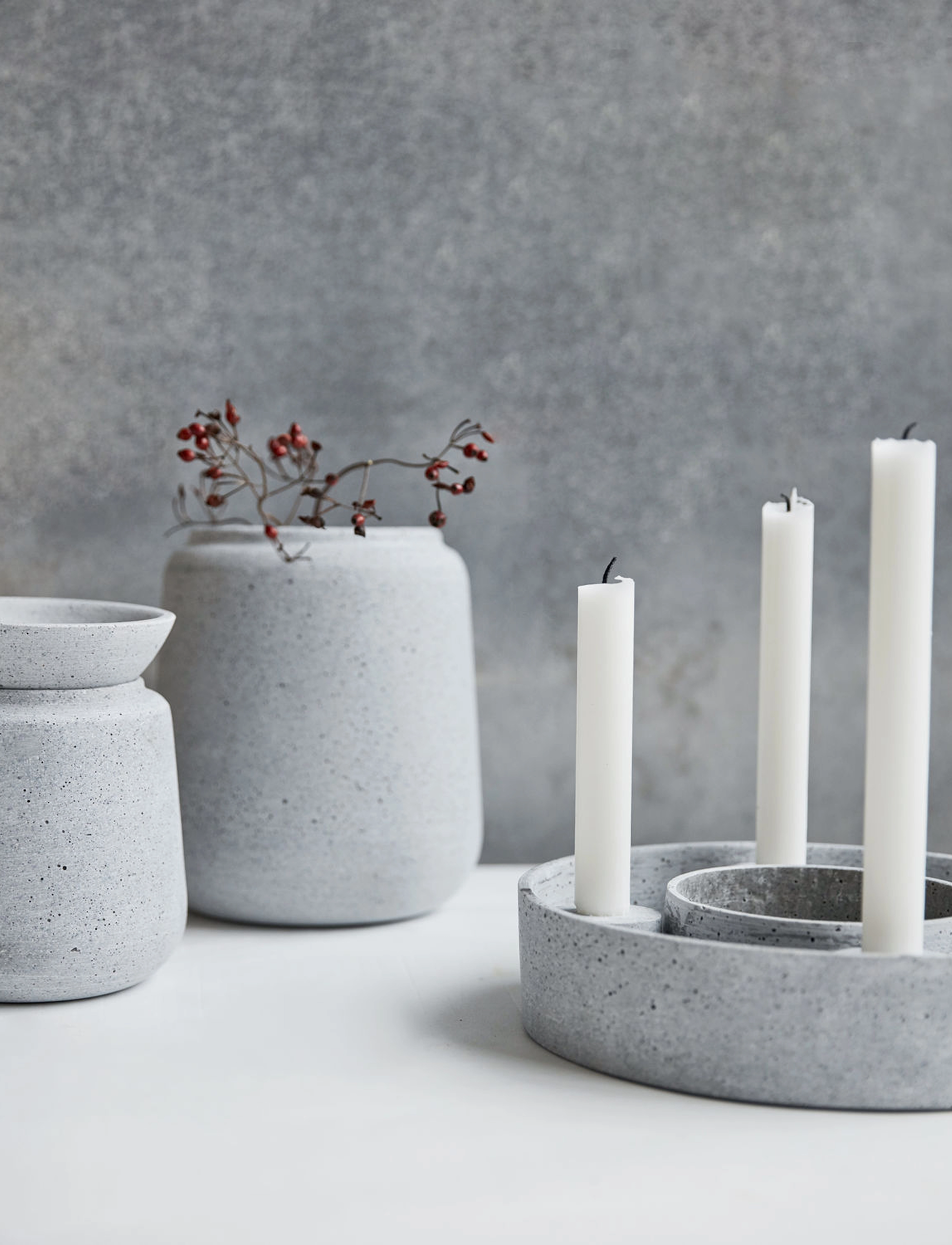 house doctor - Candle stand, HDThe Ring, Grey - kertastjakar - grey - 3