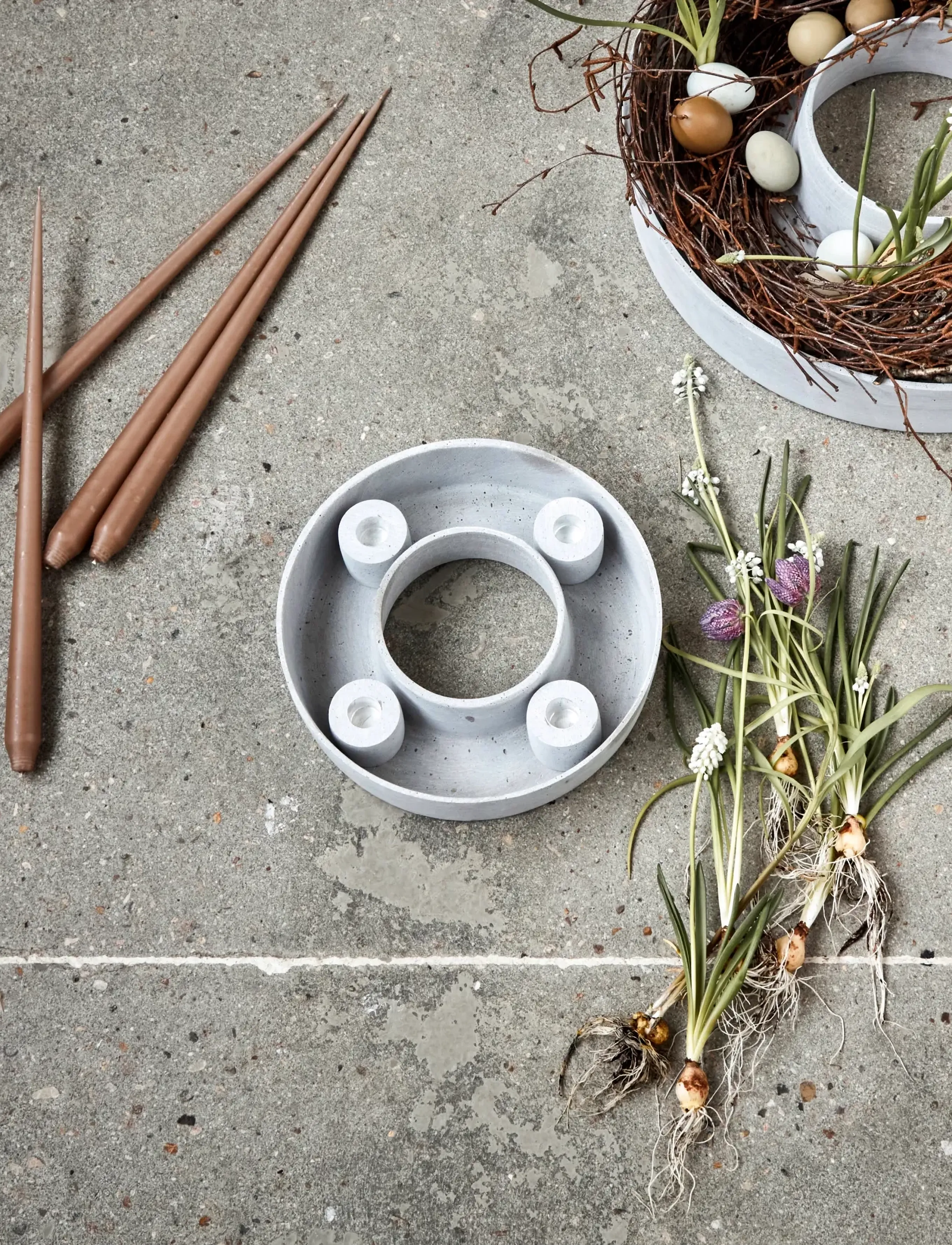 house doctor - Candle stand, HDThe Ring, Grey - kertastjakar - grey - 4