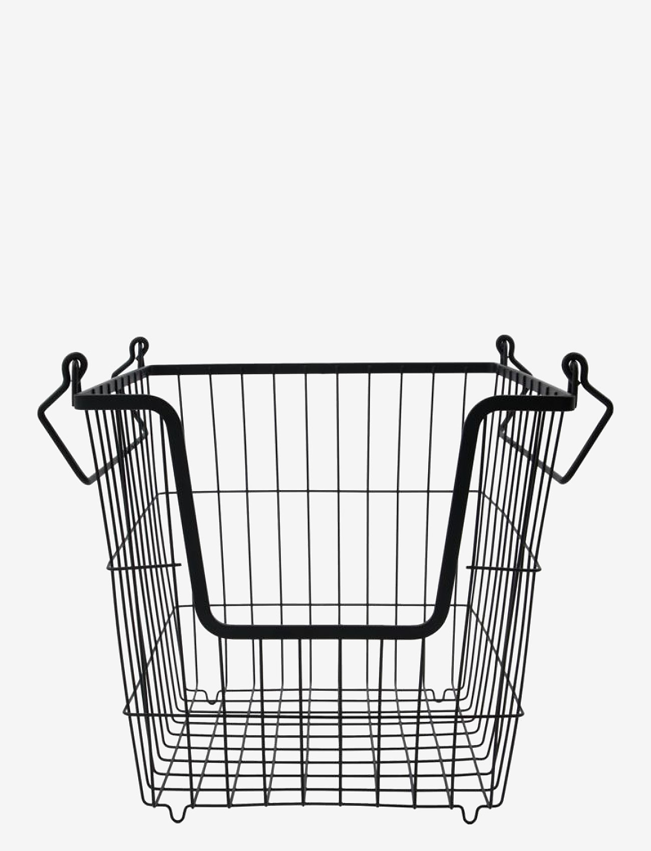 house doctor - Basket, HDTaw, Matte black - förvaringskorgar - matte black - 0