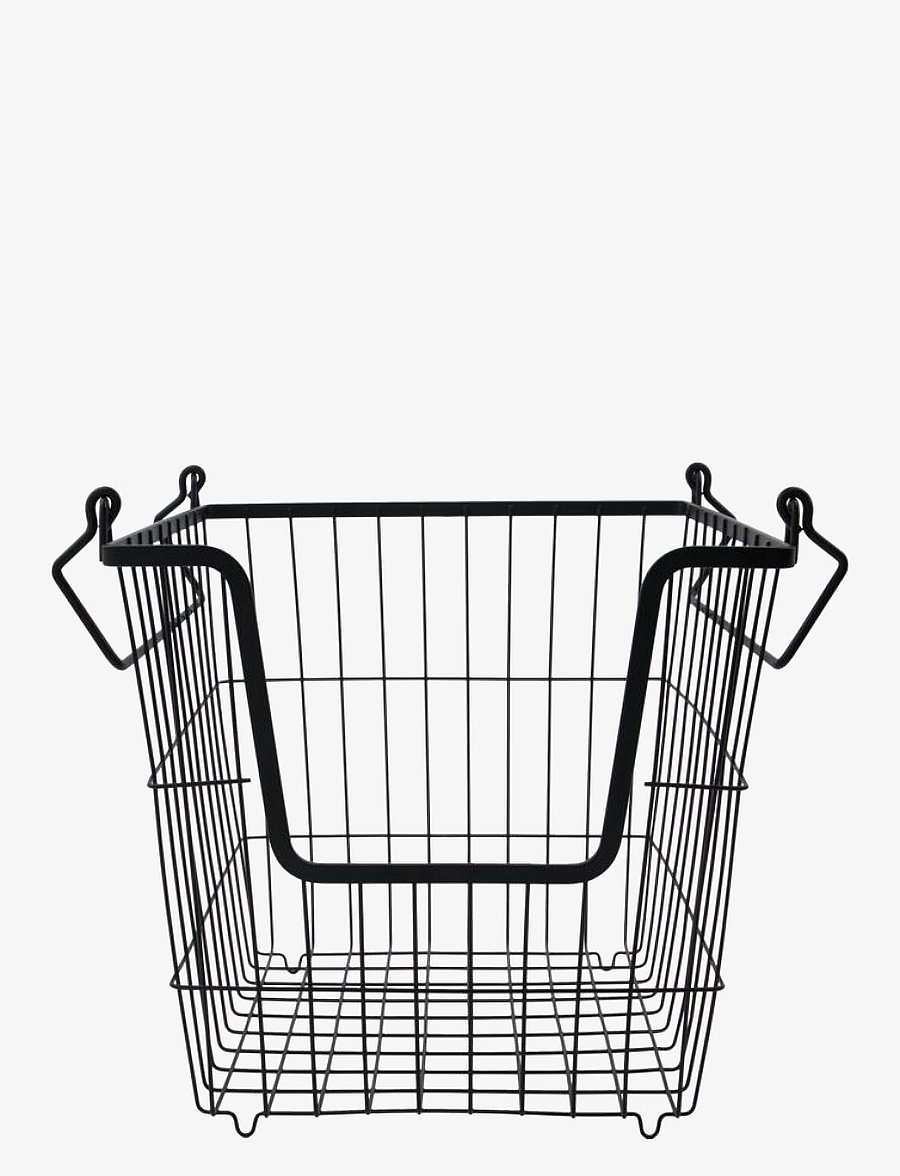 house doctor - Basket, HDTaw, Matte black - hoiukorvid - matte black - 1