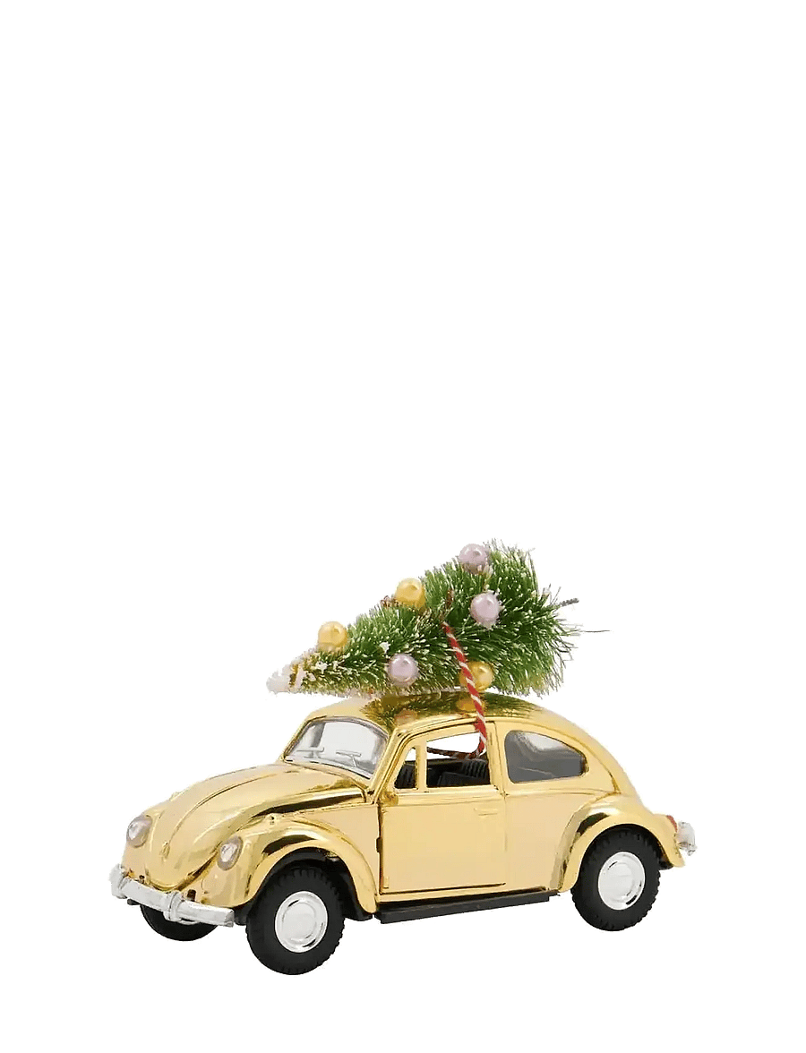 house doctor - Decoration, HDXmas car, Golden - jõulukaunistused - gold - 2
