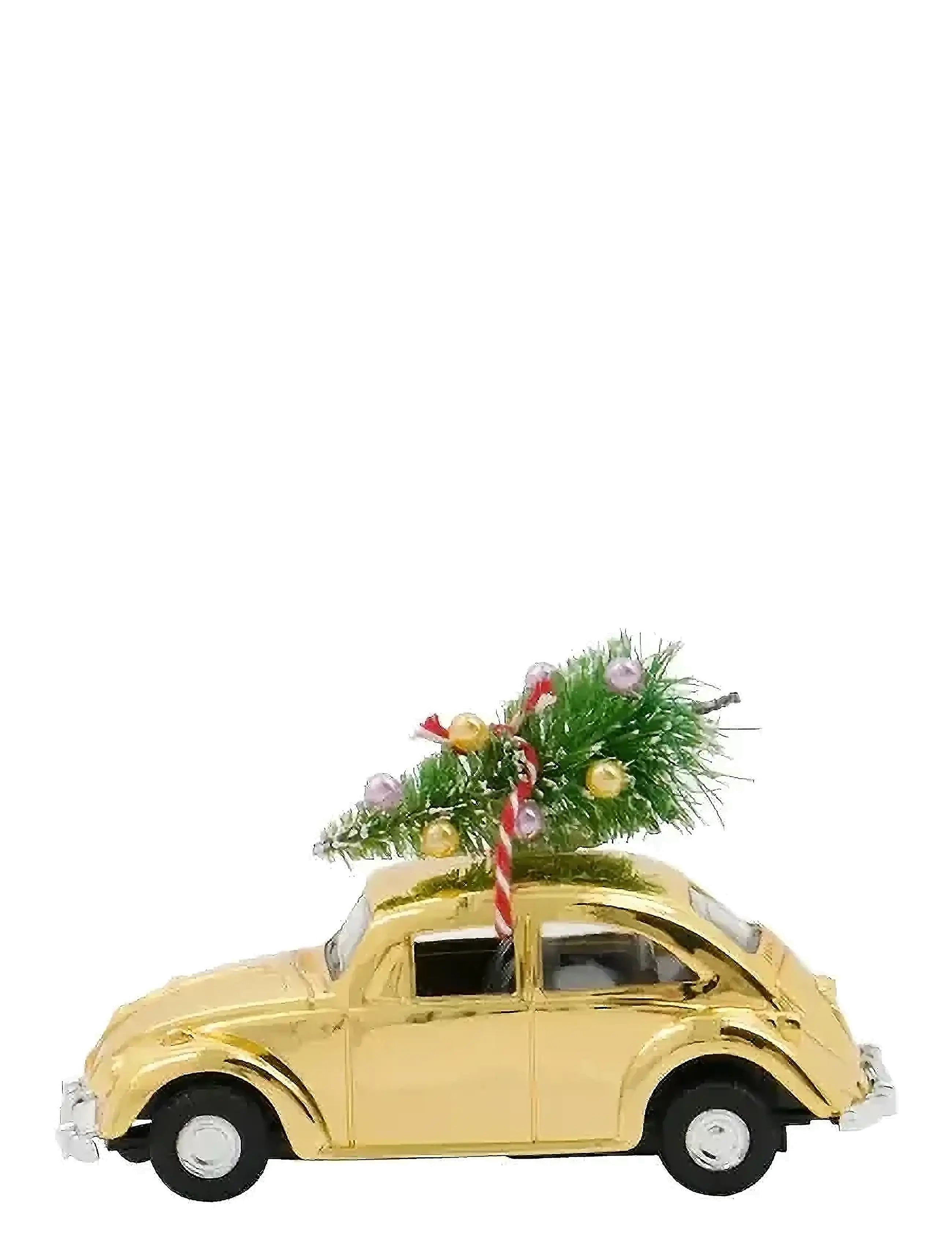 Decoration, HDMini Xmas car, Golden - GYLLEN