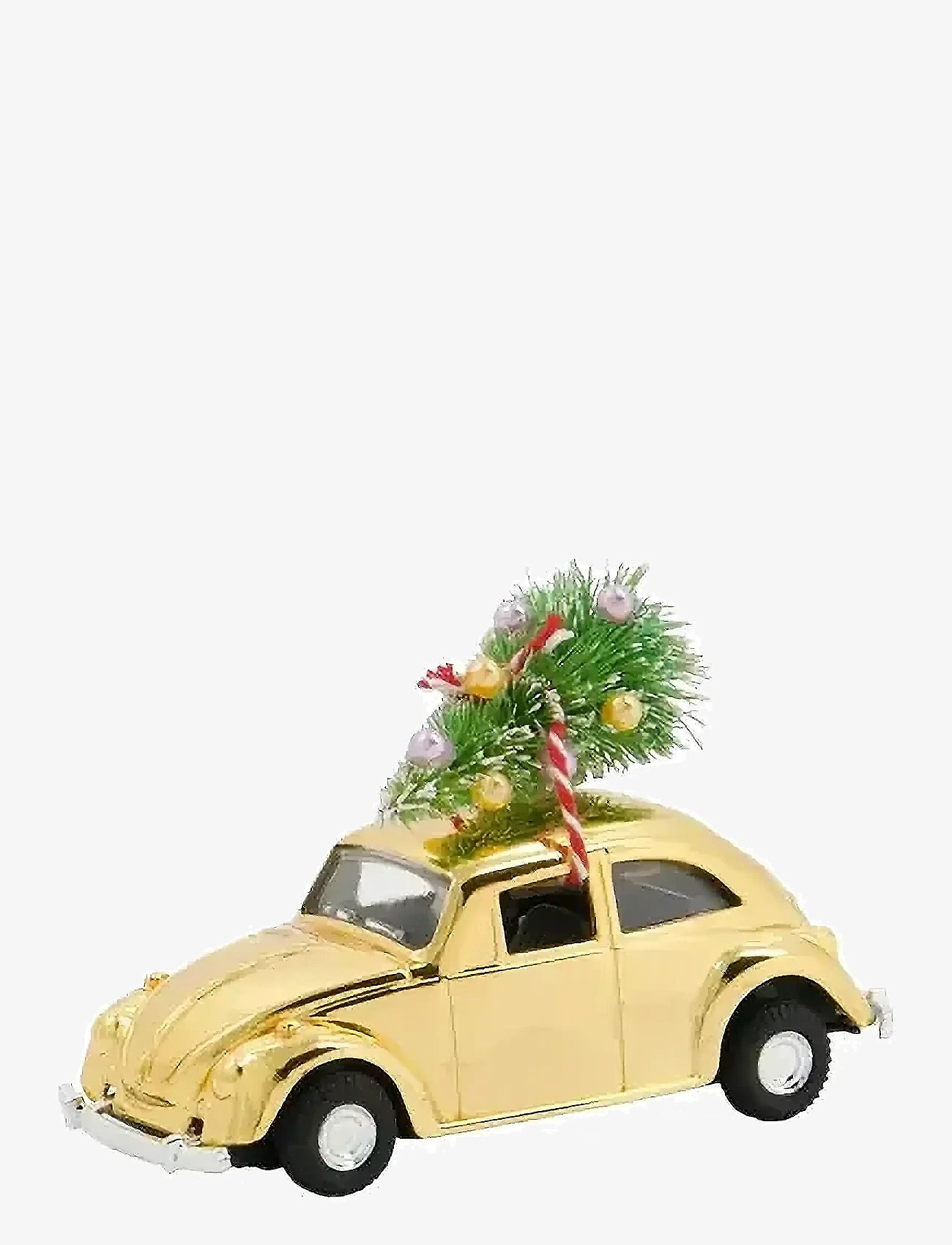 house doctor - Decoration, HDMini Xmas car, Golden - gyllen - 1