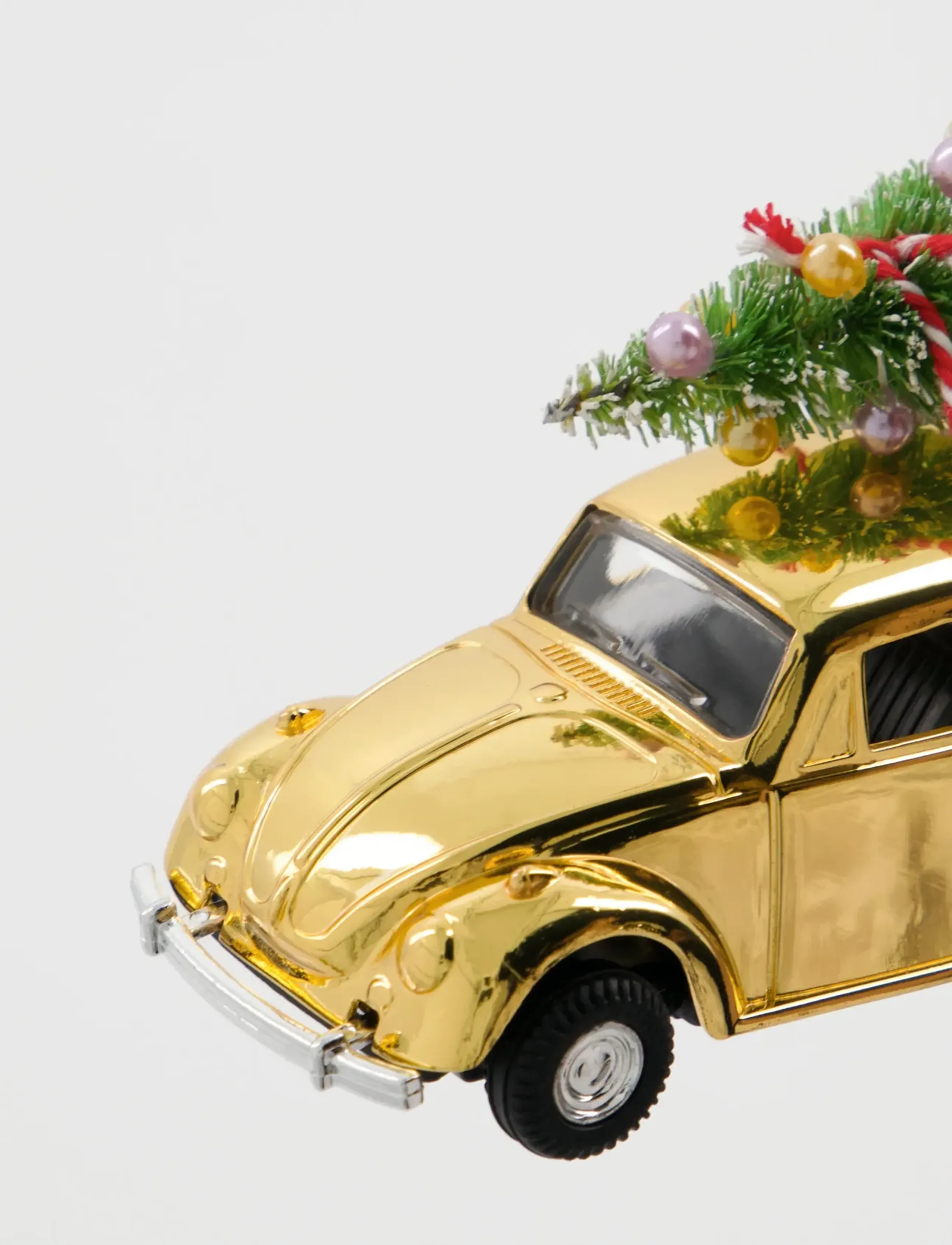 house doctor - Decoration, HDMini Xmas car, Golden - gyllen - 4