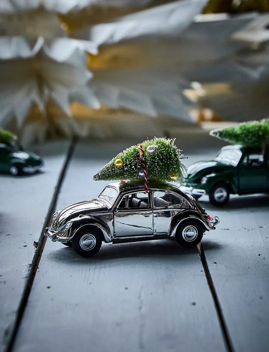 house doctor - Decoration, HDXmas car, Silver - jõulukaunistused - silver - 0