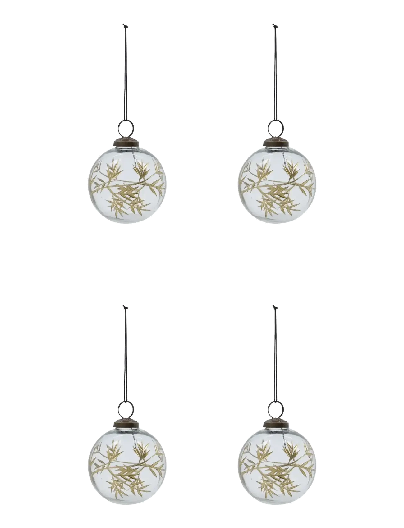 house doctor Christmas ornament, HDLeaf, Clear, Gold - Interior - GOLD / clear