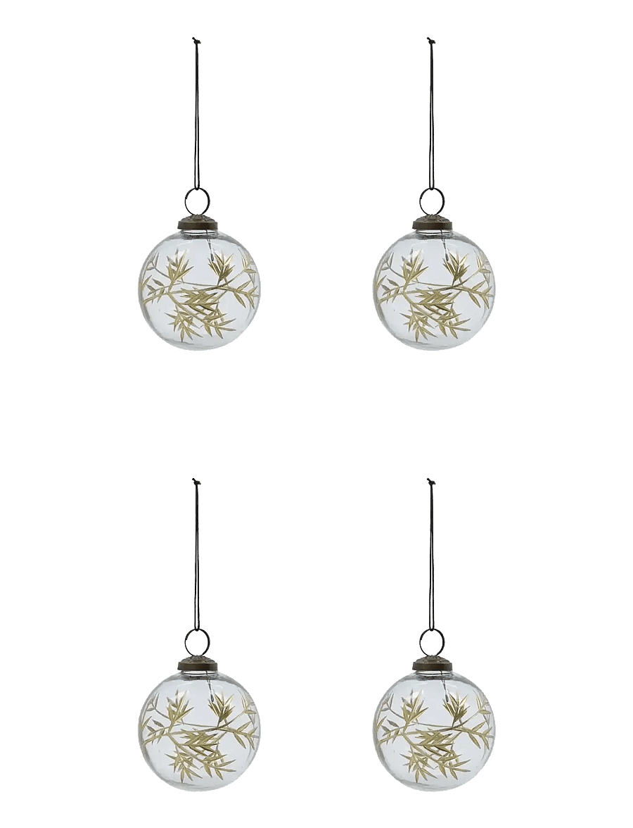 house doctor - Christmas ornament, HDLeaf, Clear, Gold - gold - 1