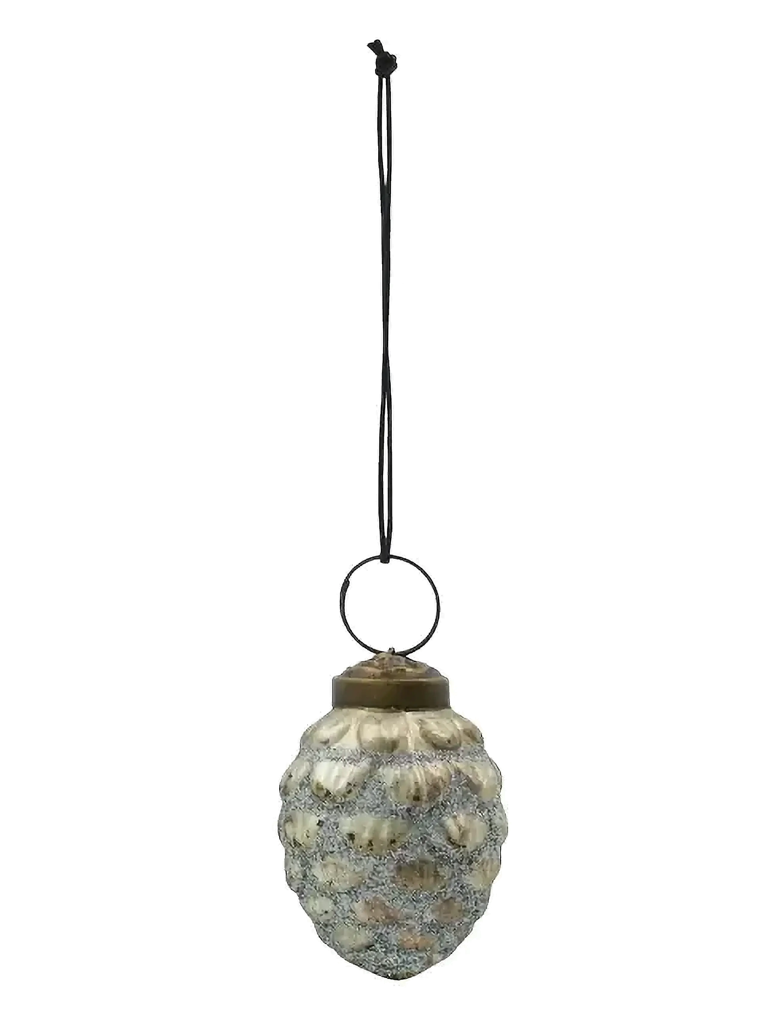 house doctor - Christmas ornament, HDCone, Antique - christmas baubles - silver - 2