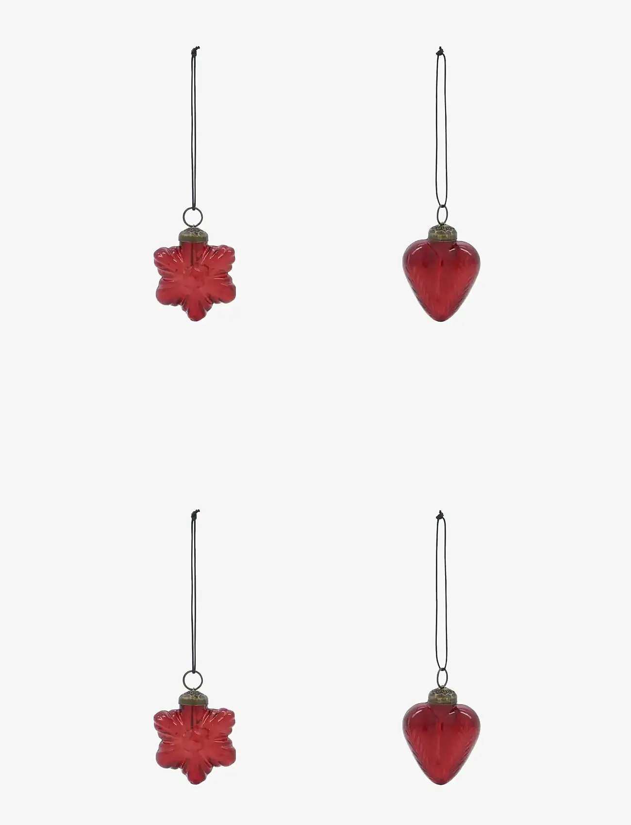 house doctor - Julepynt, HDHeart and Star, Rød - køb efter pris - rÖd - 0