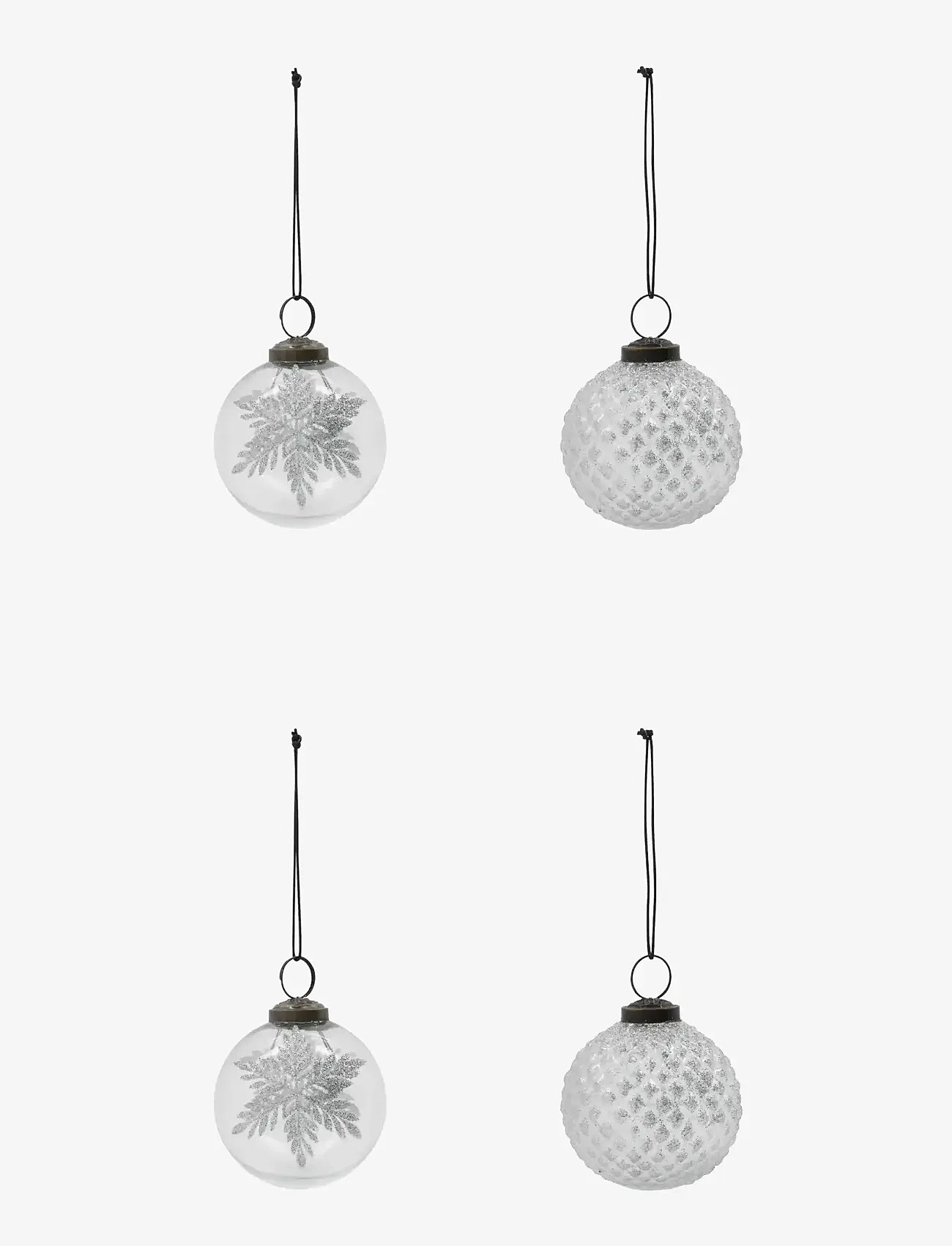 house doctor - Ornaments, HDSnowi, Clear;Silver - klar, silver - 1