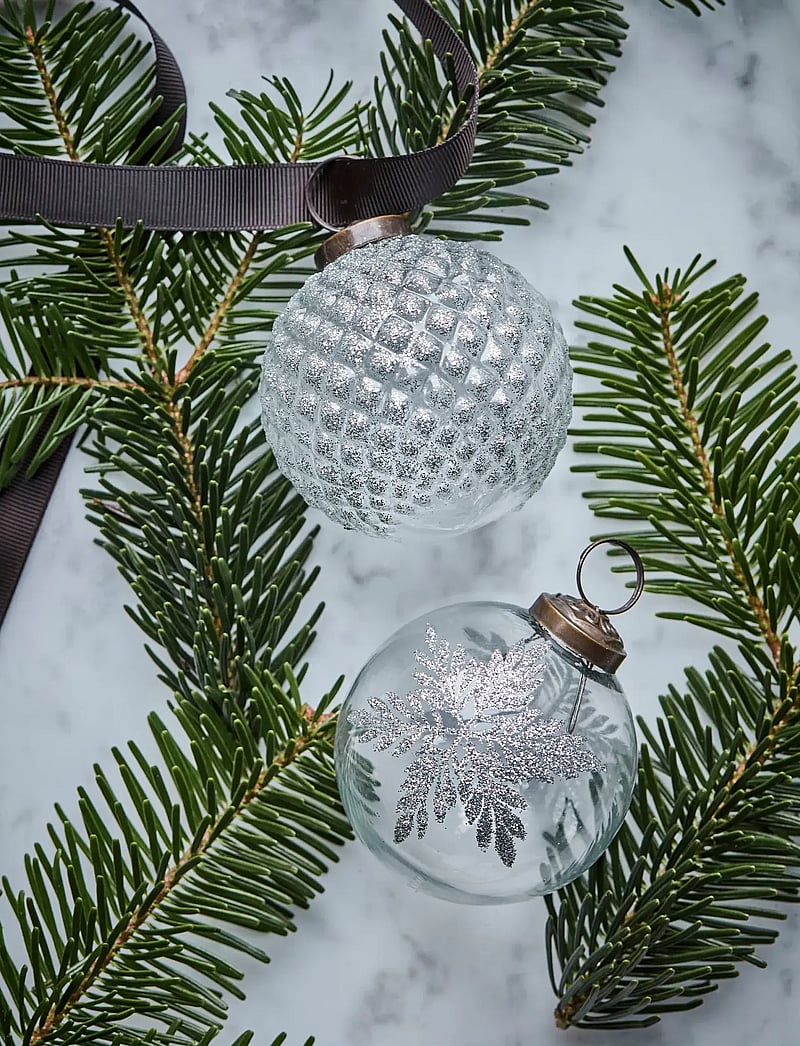 house doctor - Christmas ornament, HDSnowi, Clear, - klar, silver - 0