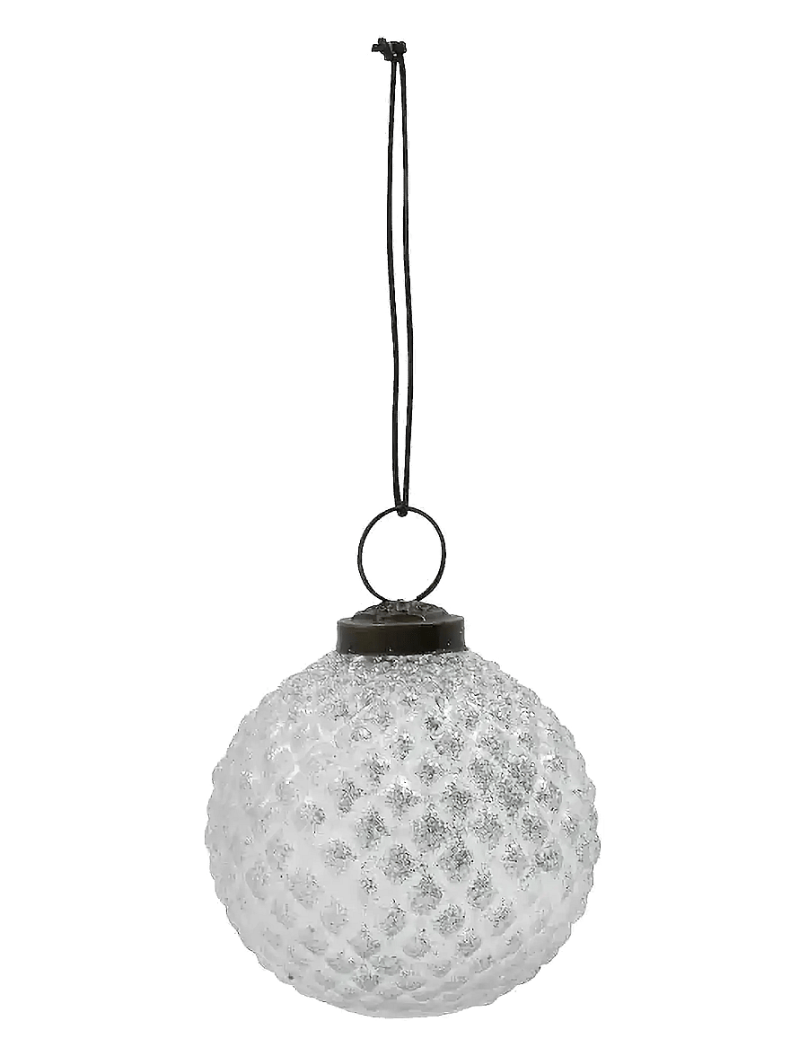 house doctor - Christmas ornament, HDSnowi, Clear, - klar, silver - 3