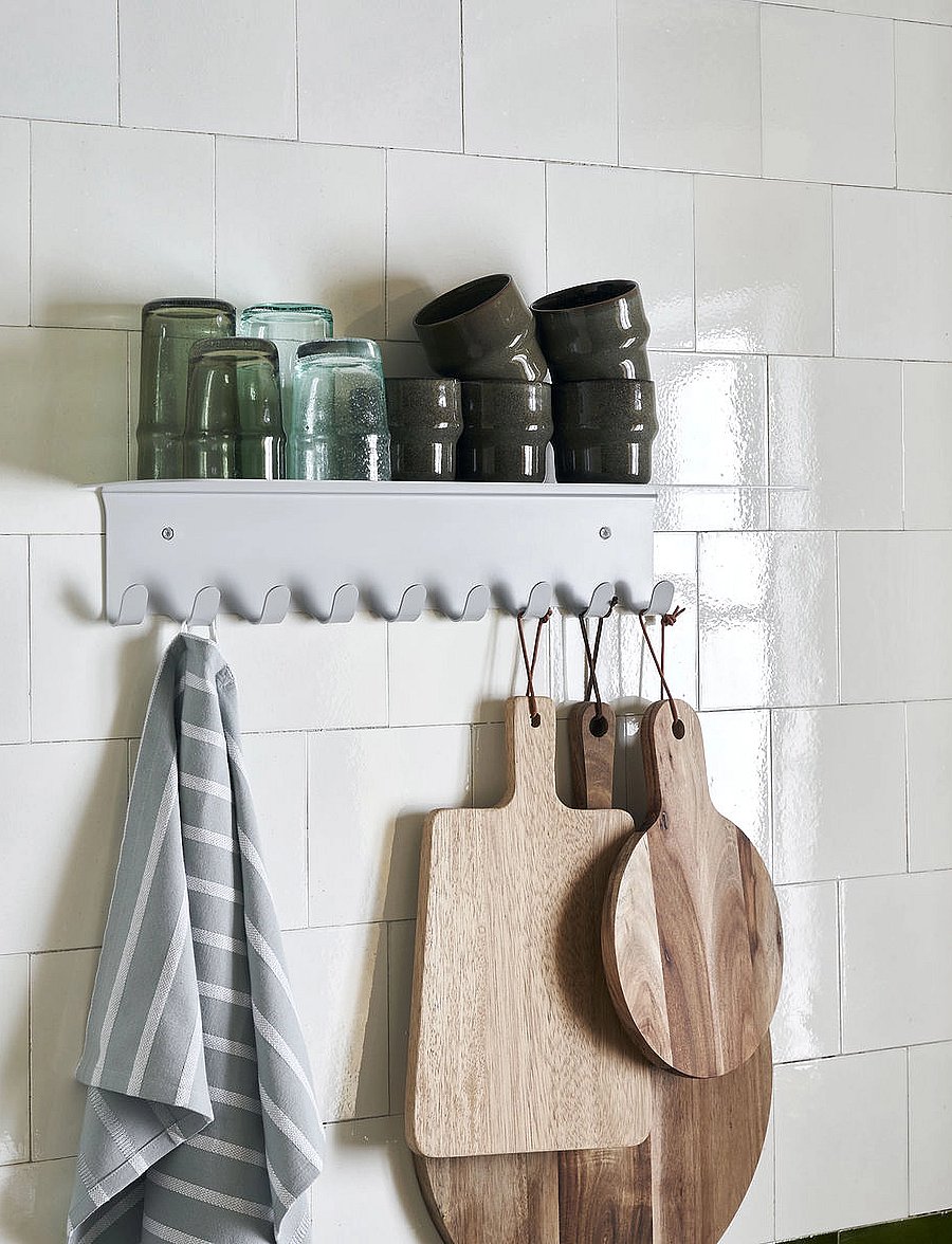 house doctor - Coat rack, HDBook, Light grey - haken & knöpfe - light grey - 0