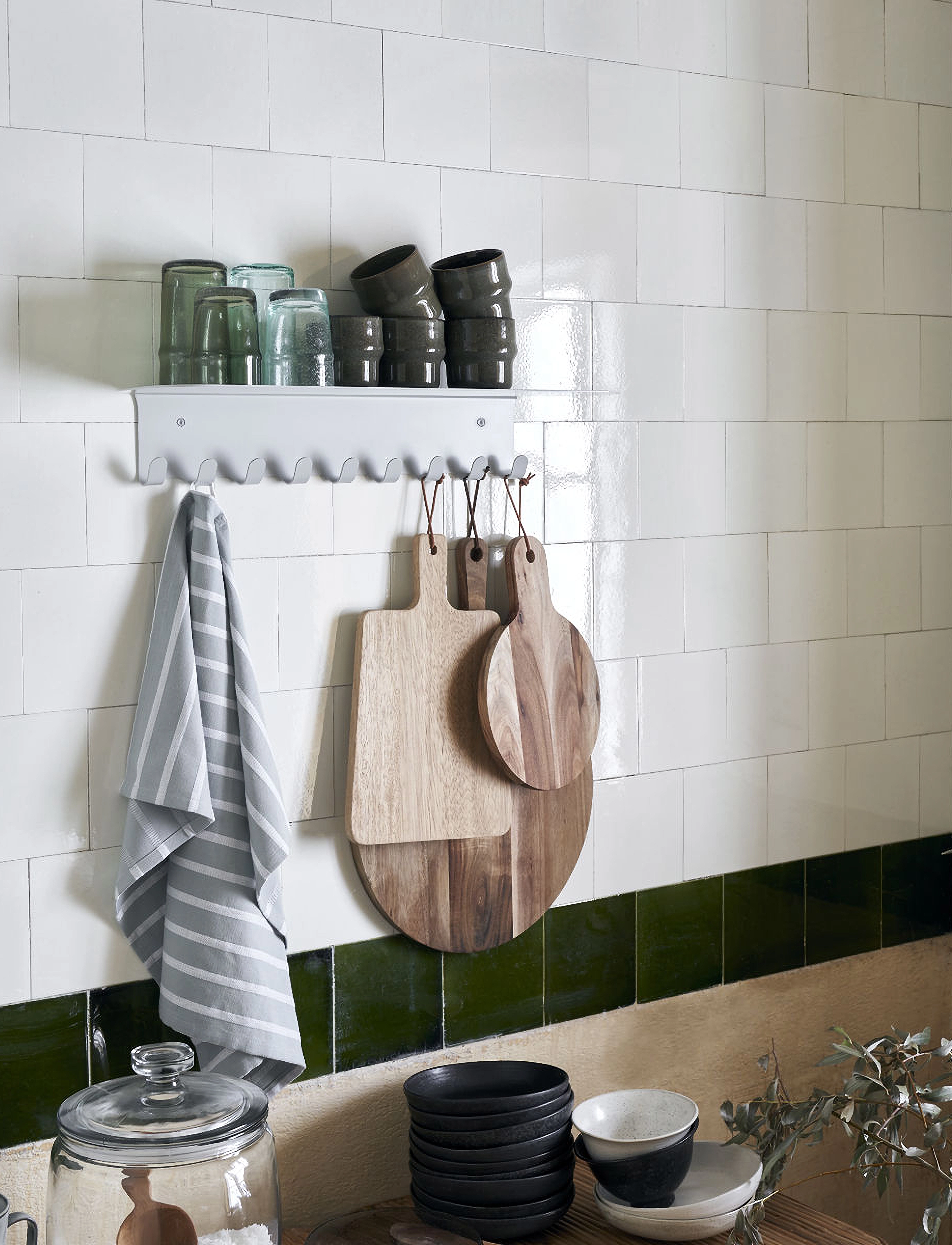 house doctor - Coat rack, HDBook, Light grey - kabliukai ir rankenėlės - light grey - 2
