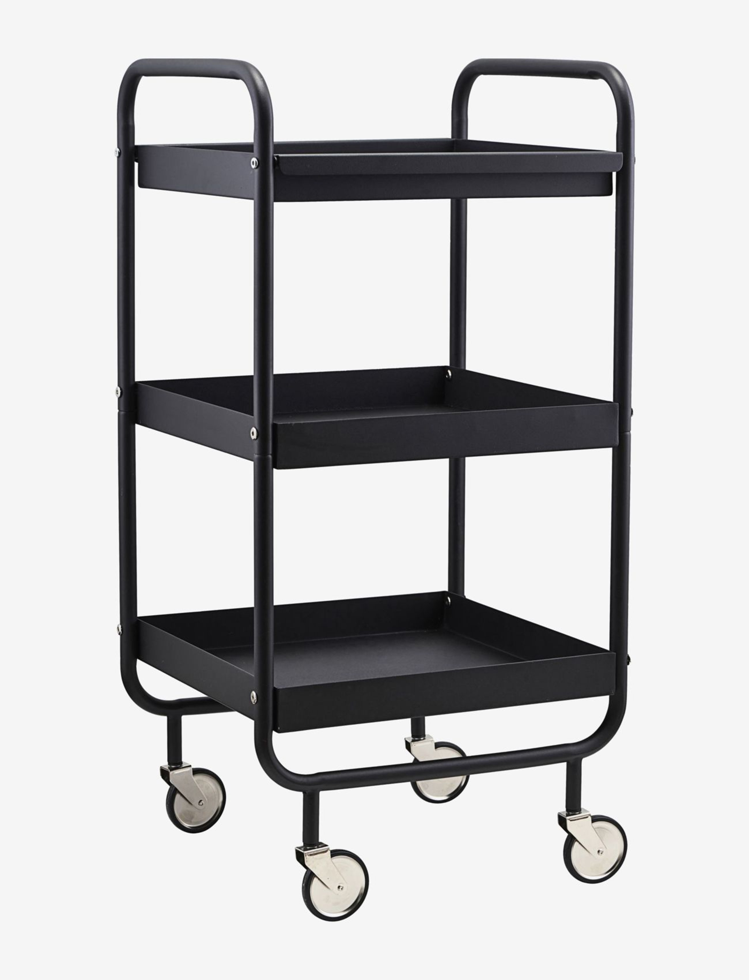 house doctor Roll Trolley, Bordvogn, Sort, Str: ONE SIZE
