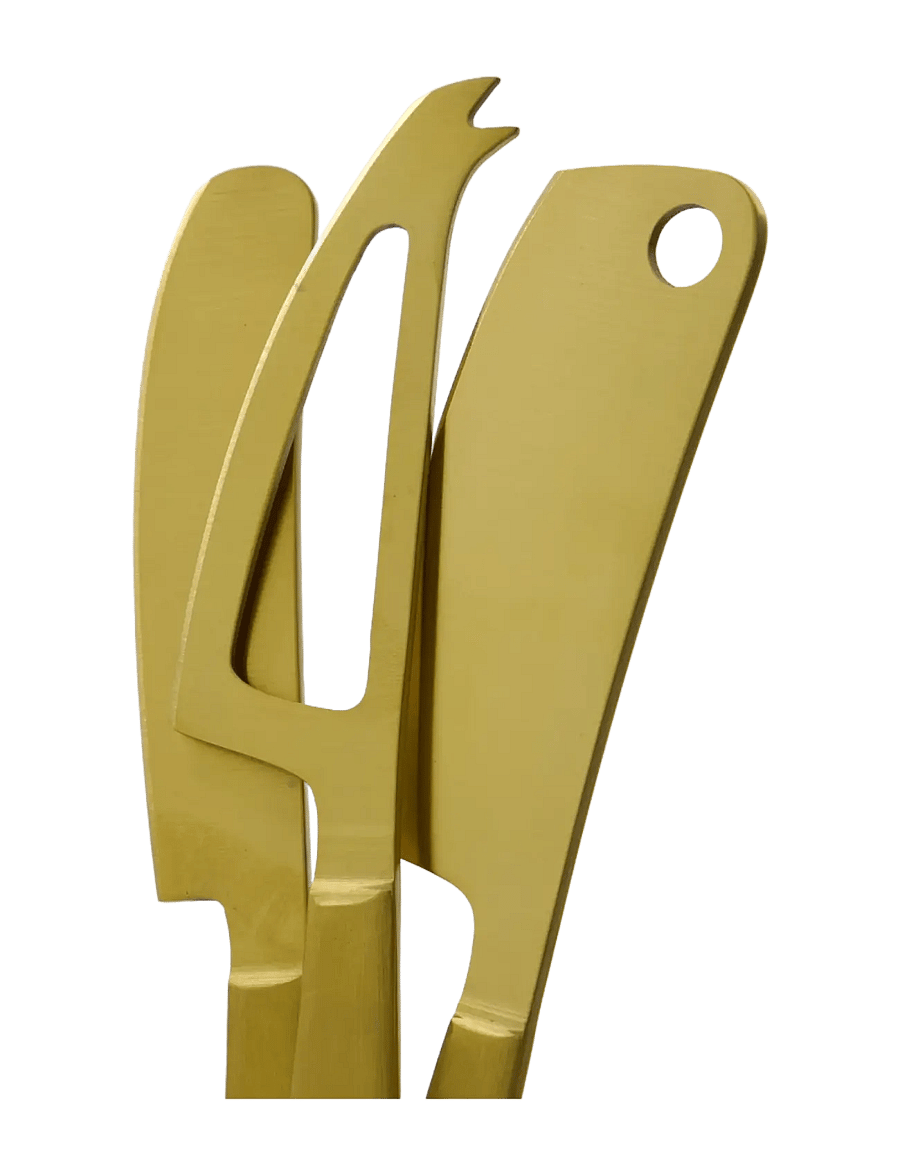 house doctor - Cheese knives, HDCheese, Golden - juustunoad - golden - 1
