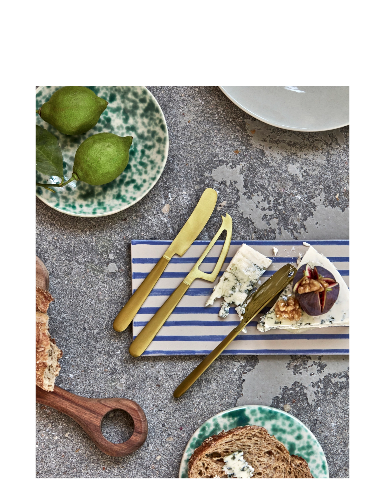 house doctor - Cheese knives, HDCheese, Golden - couteaux à fromage - golden - 2