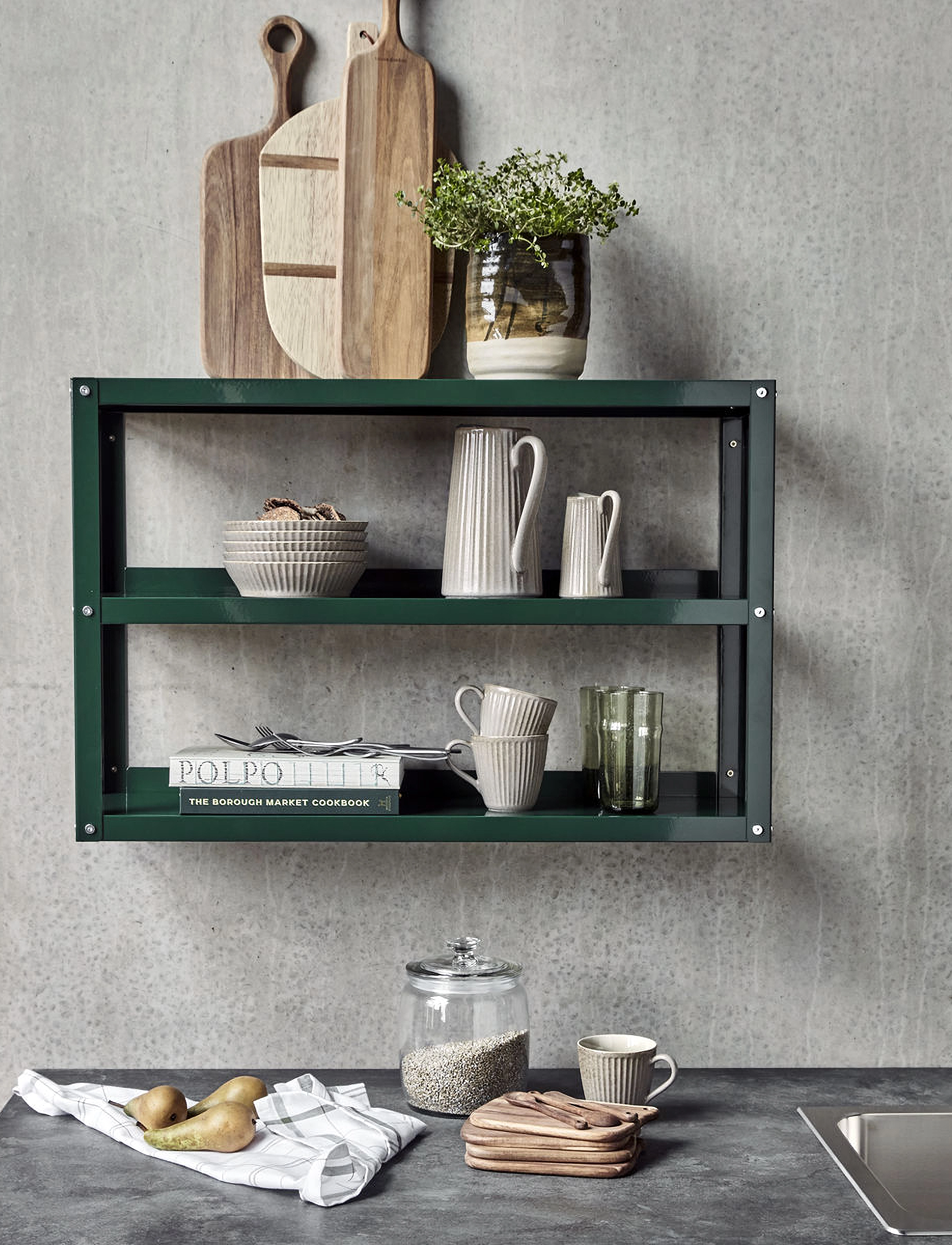 house doctor - Shelving unit, HDUse, Dark Green - dark green - 2