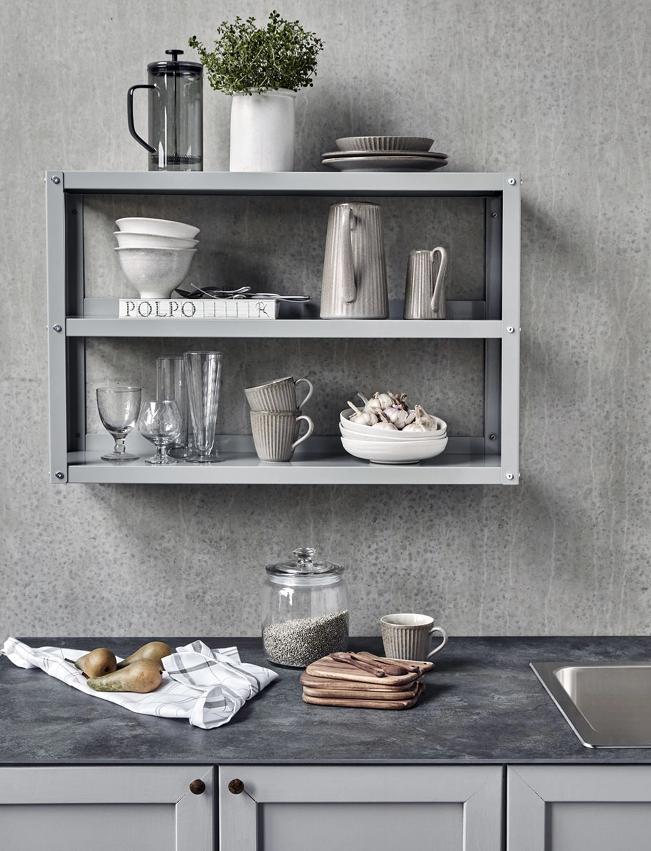 house doctor - Shelving unit, HDUse, Light grey - light grey - 3