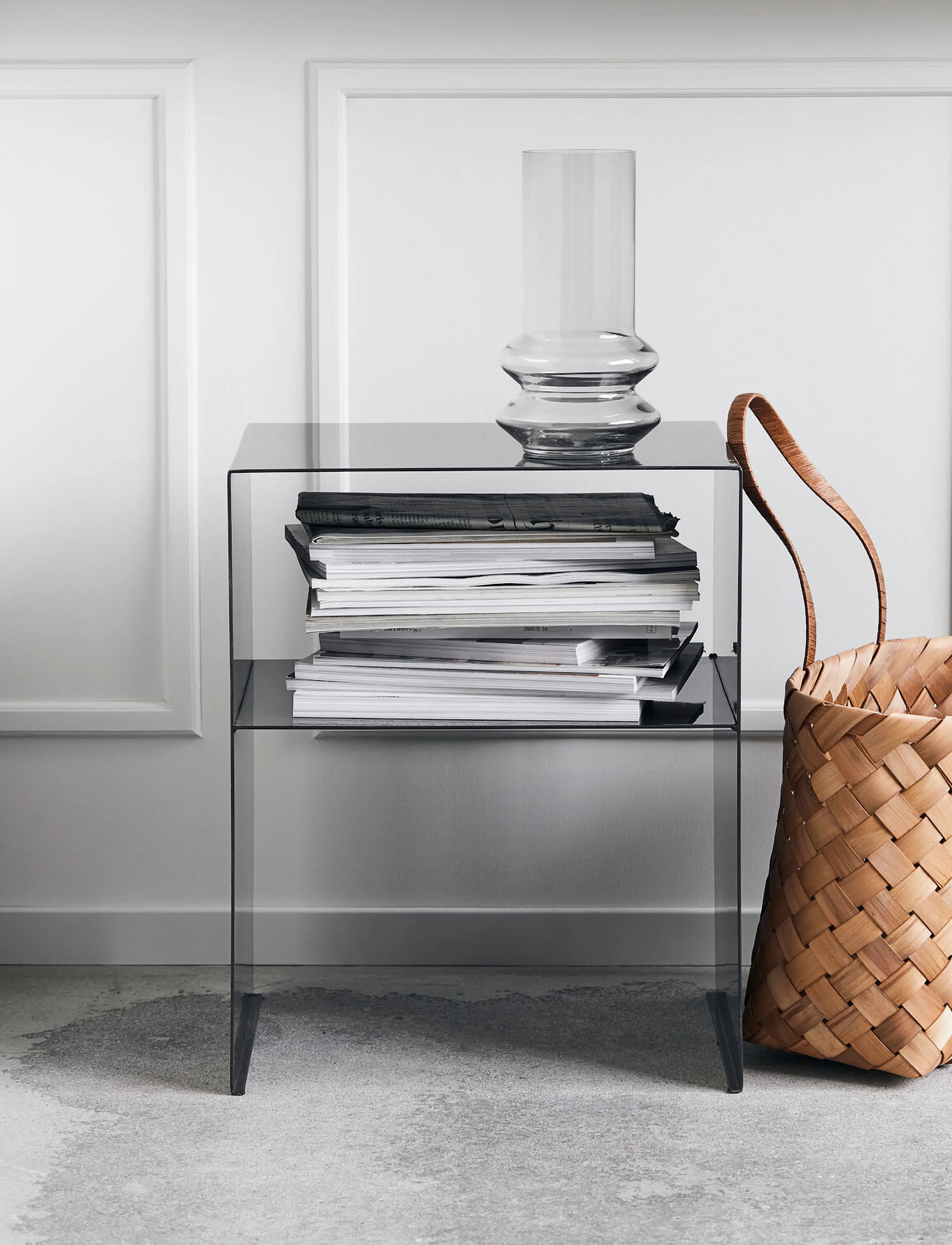 house doctor Side Table, Hdfari, Black, L:40 cm.W:32 cm.H:50 cm, Tables, Schwarz - Tables & Small Homeware