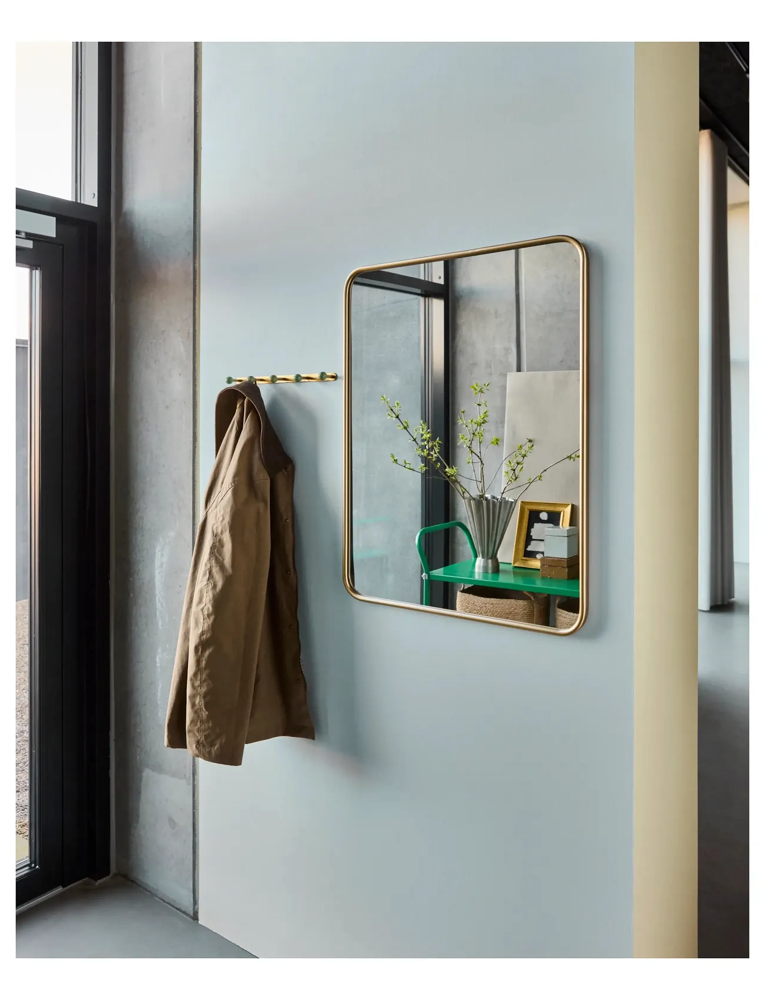 house doctor Spejl, Hdmirror, Gylden, W:60 cm, Mirrors, Gold - Wall Homeware