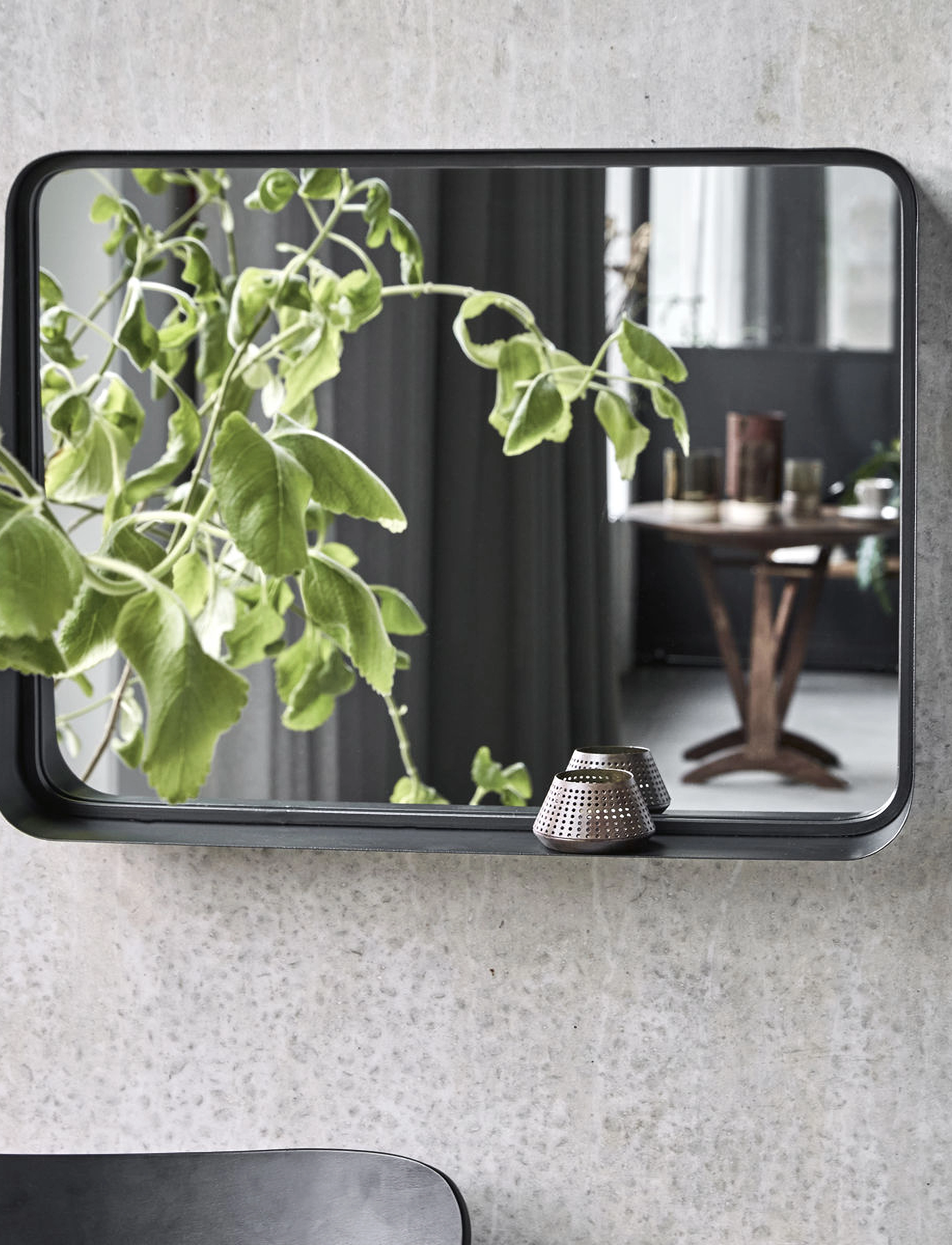 house doctor - Mirror w. frame, HDPejo, Black antique - black antique - 4