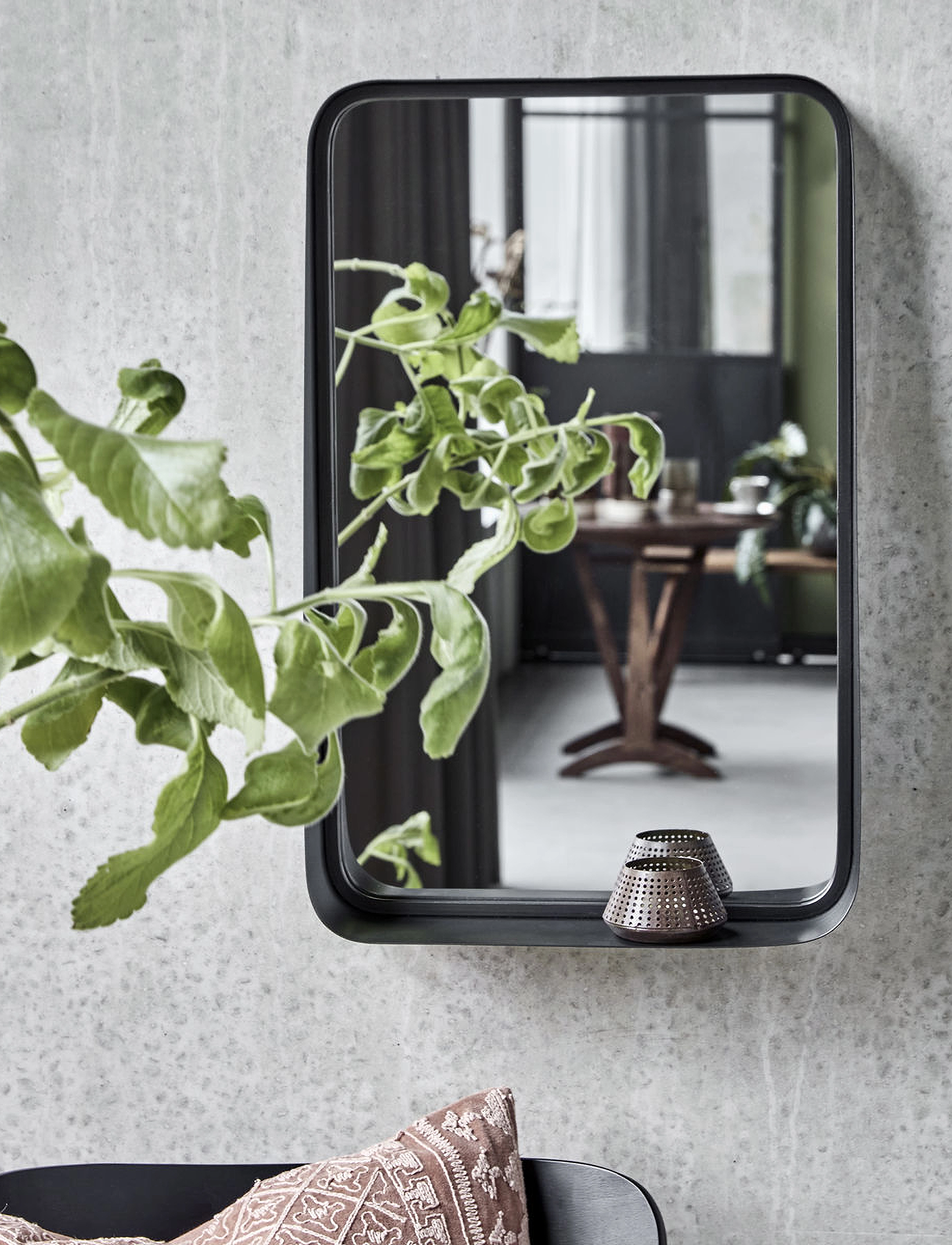 house doctor - Mirror w. frame, HDPejo, Black antique - black antique - 4