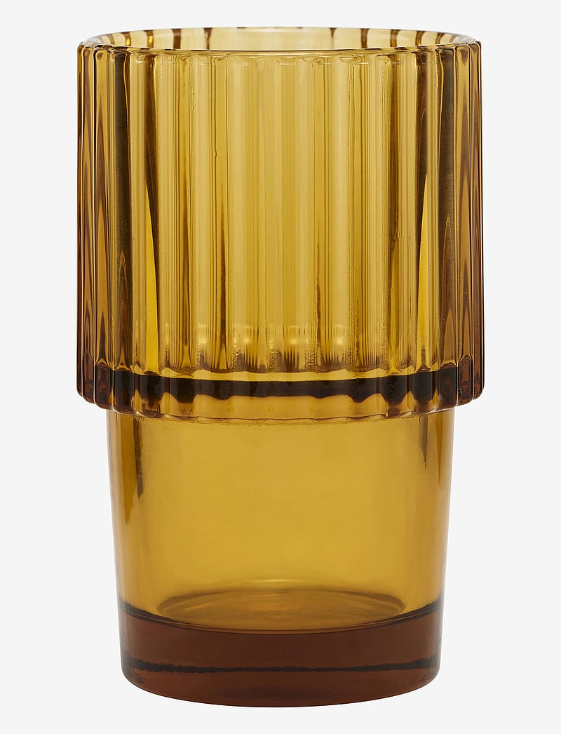 house doctor - Glass, Rills, Amber, Brown - brown - 1