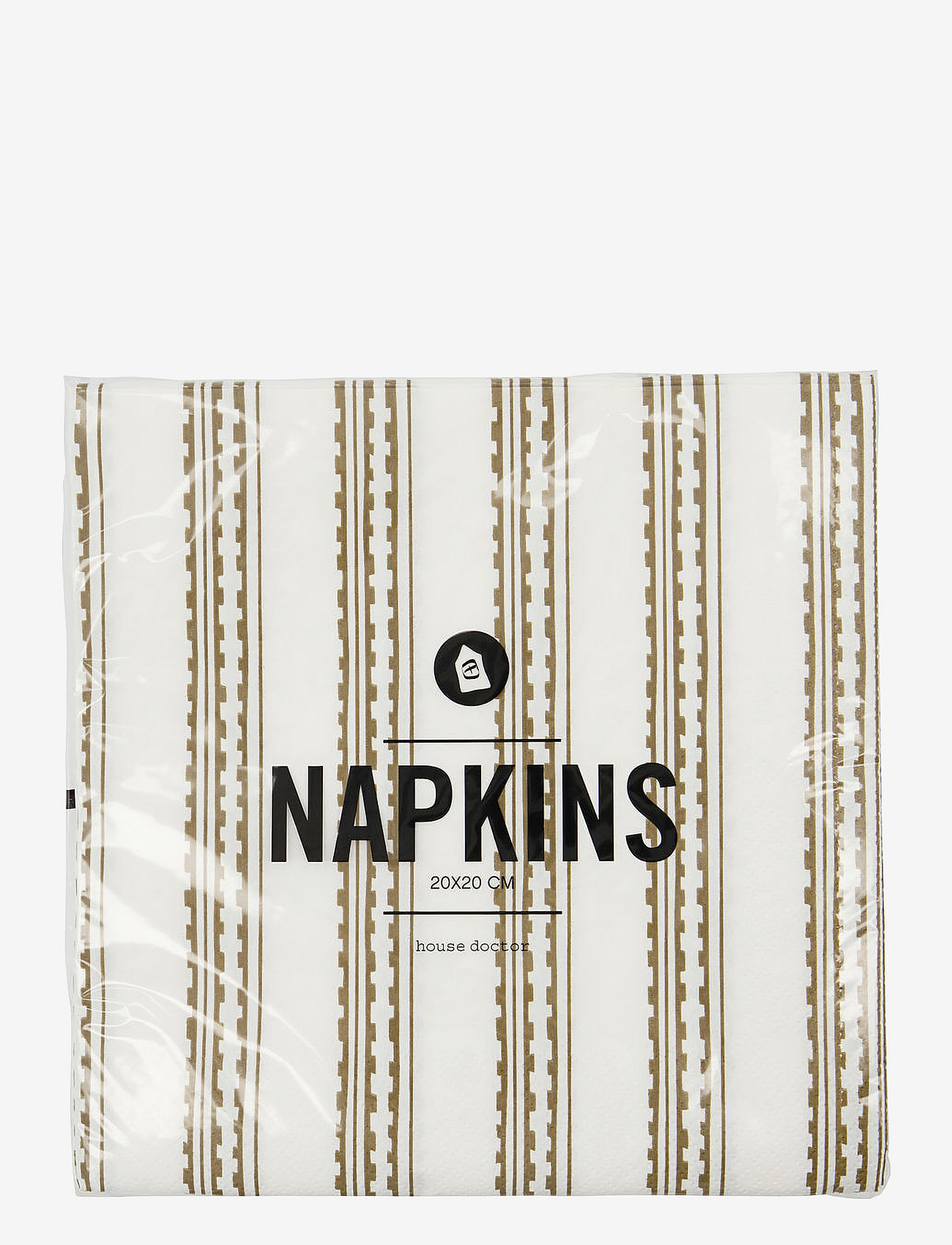house doctor - Napkins, Trace - pabersalvrätikud - yellow/brown - 1