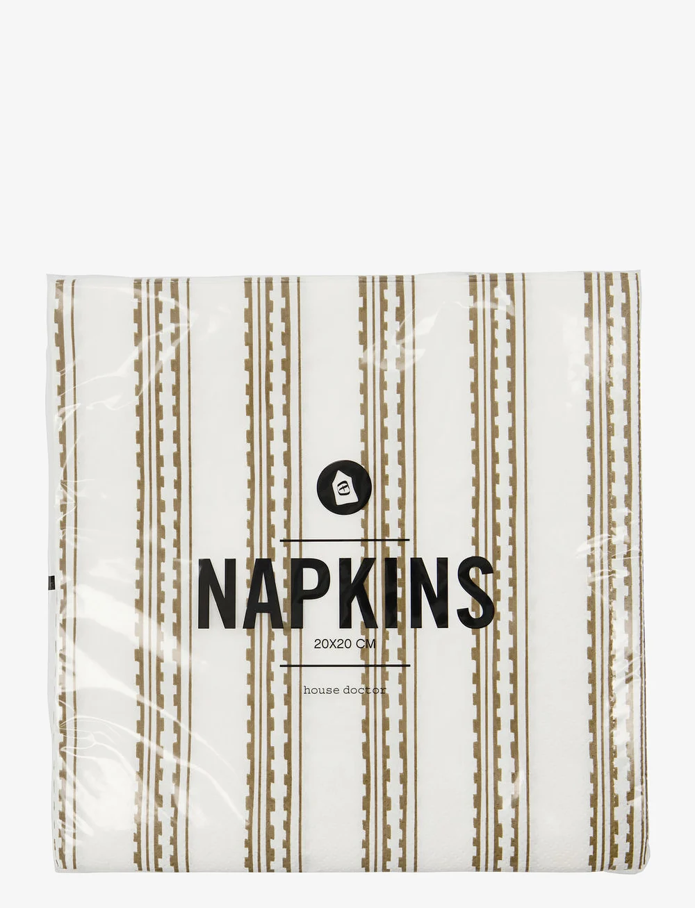 house doctor - Napkins, Trace - papierservietten - yellow/brown - 1