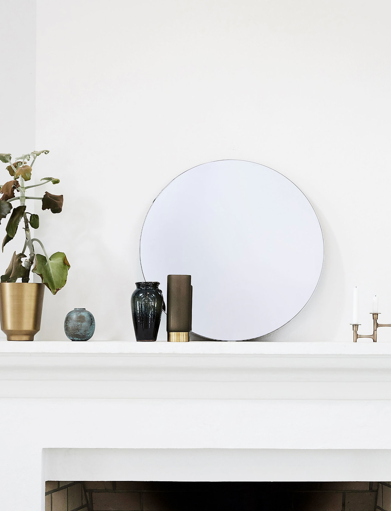 house doctor Walls Spejl, Ø 50 cm, Mirrors, Nackt - Wall Homeware